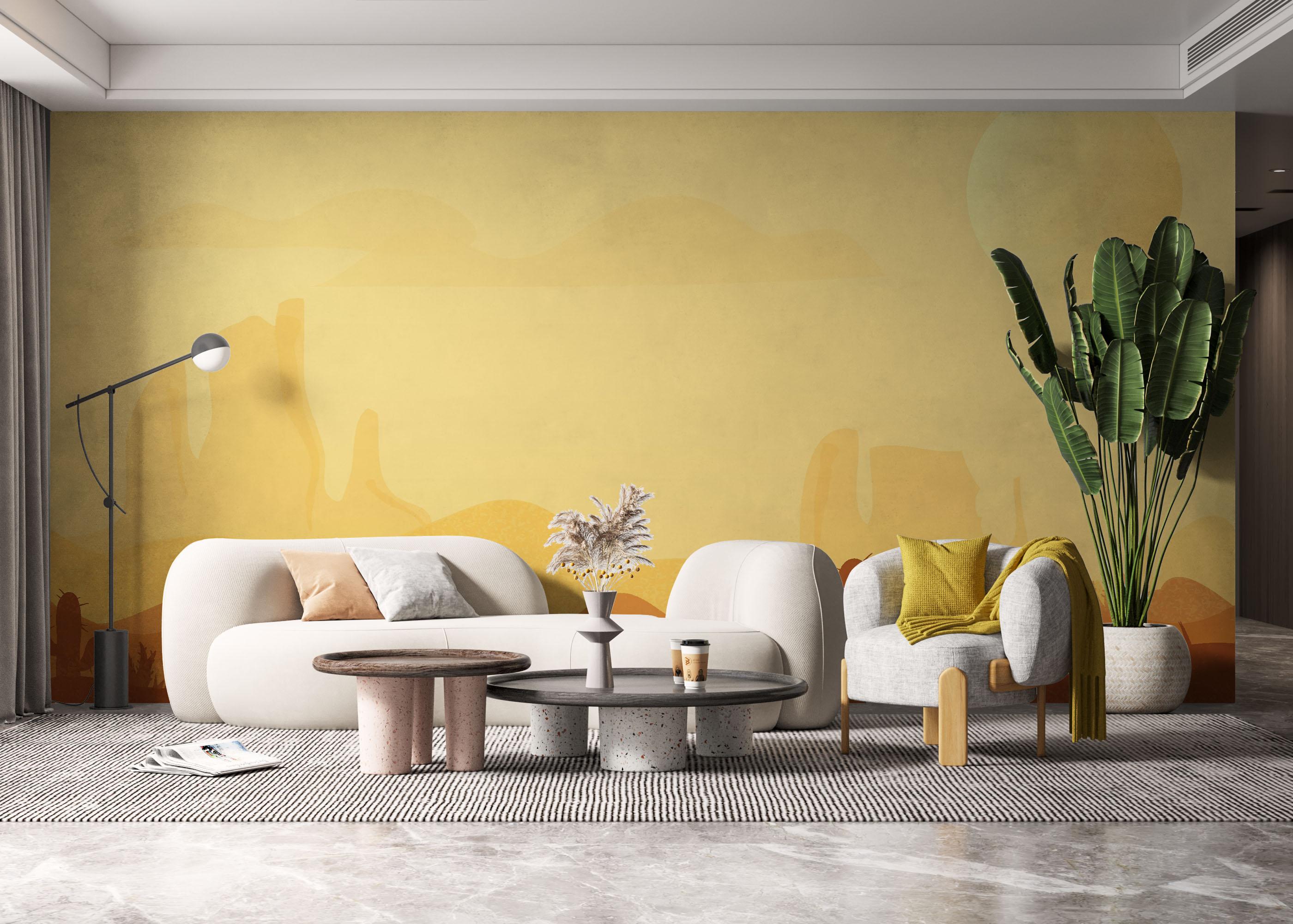 Fototapete Cream Sunset Desert mockup 6