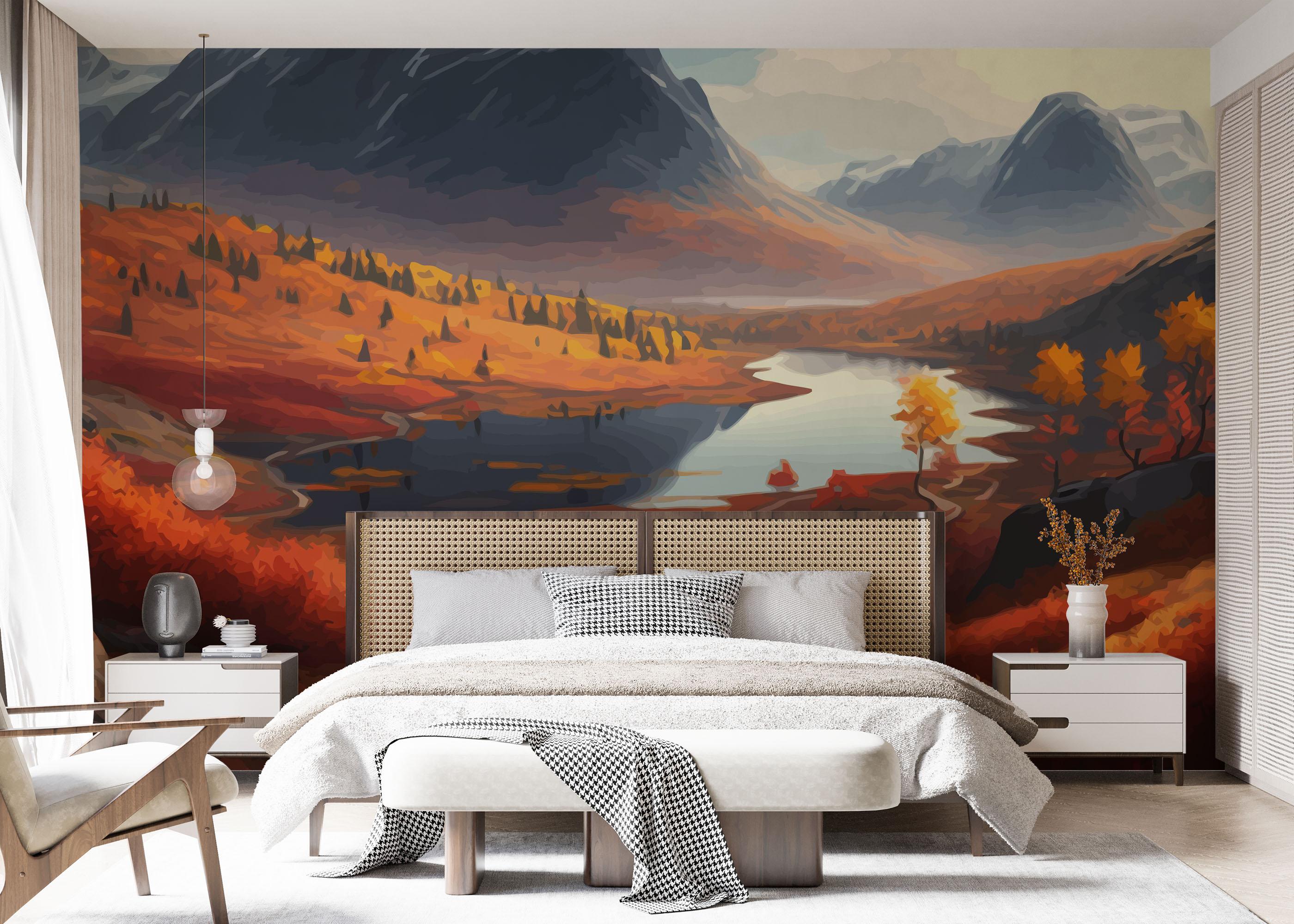 Fototapete Autumn Mountain mockup 7