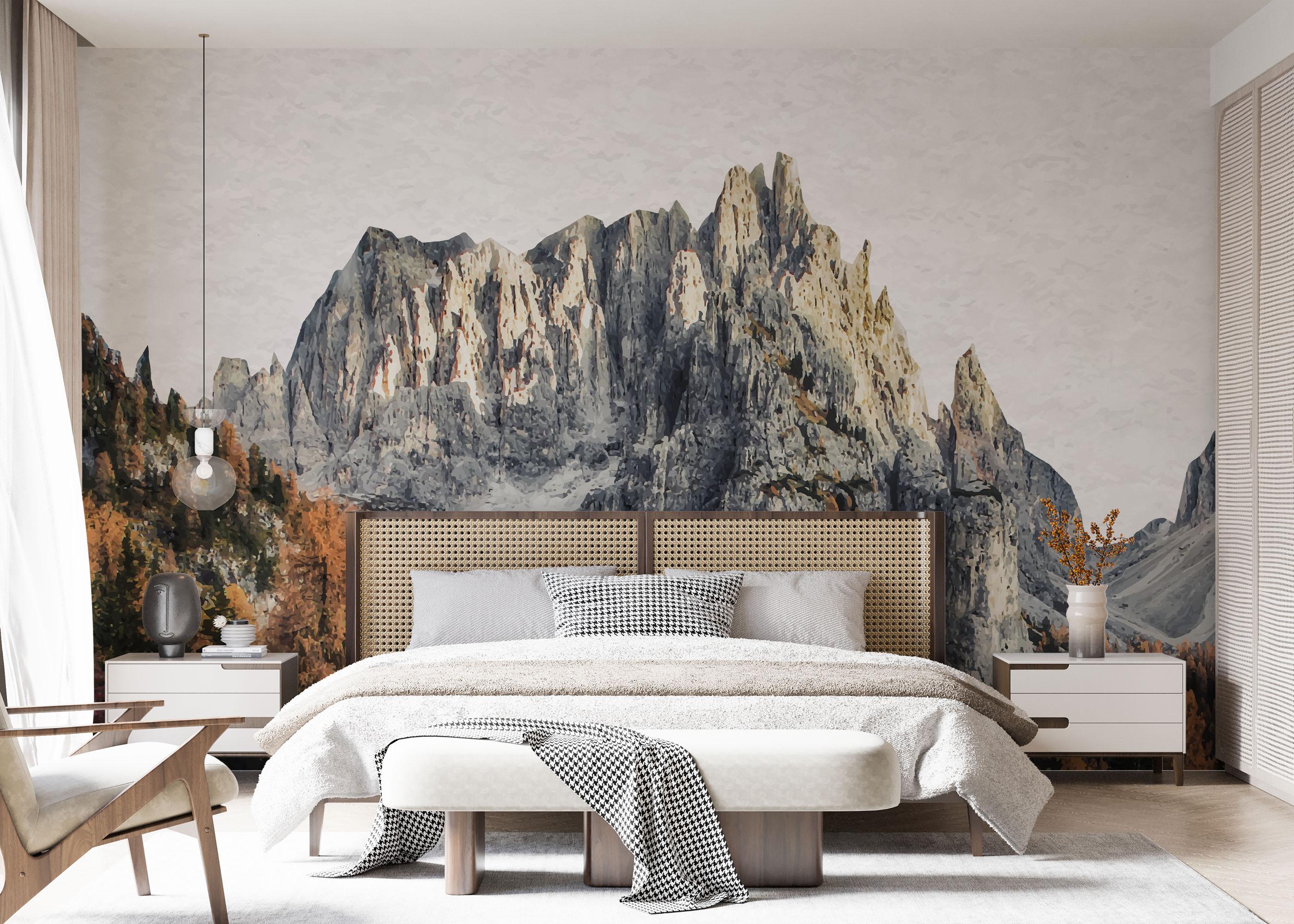 Fototapete Beautiful Mountain mockup 7