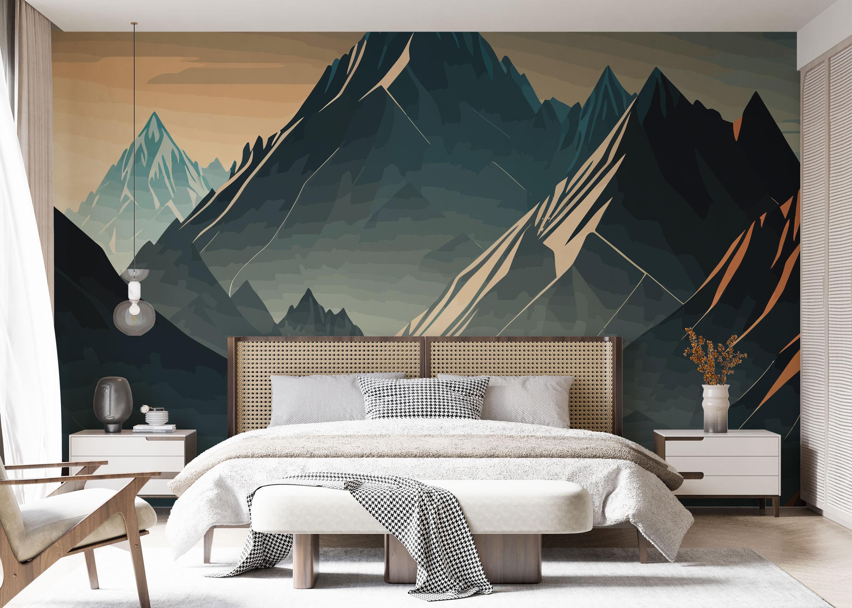 Fototapete Blue Ice Mountain mockup 7