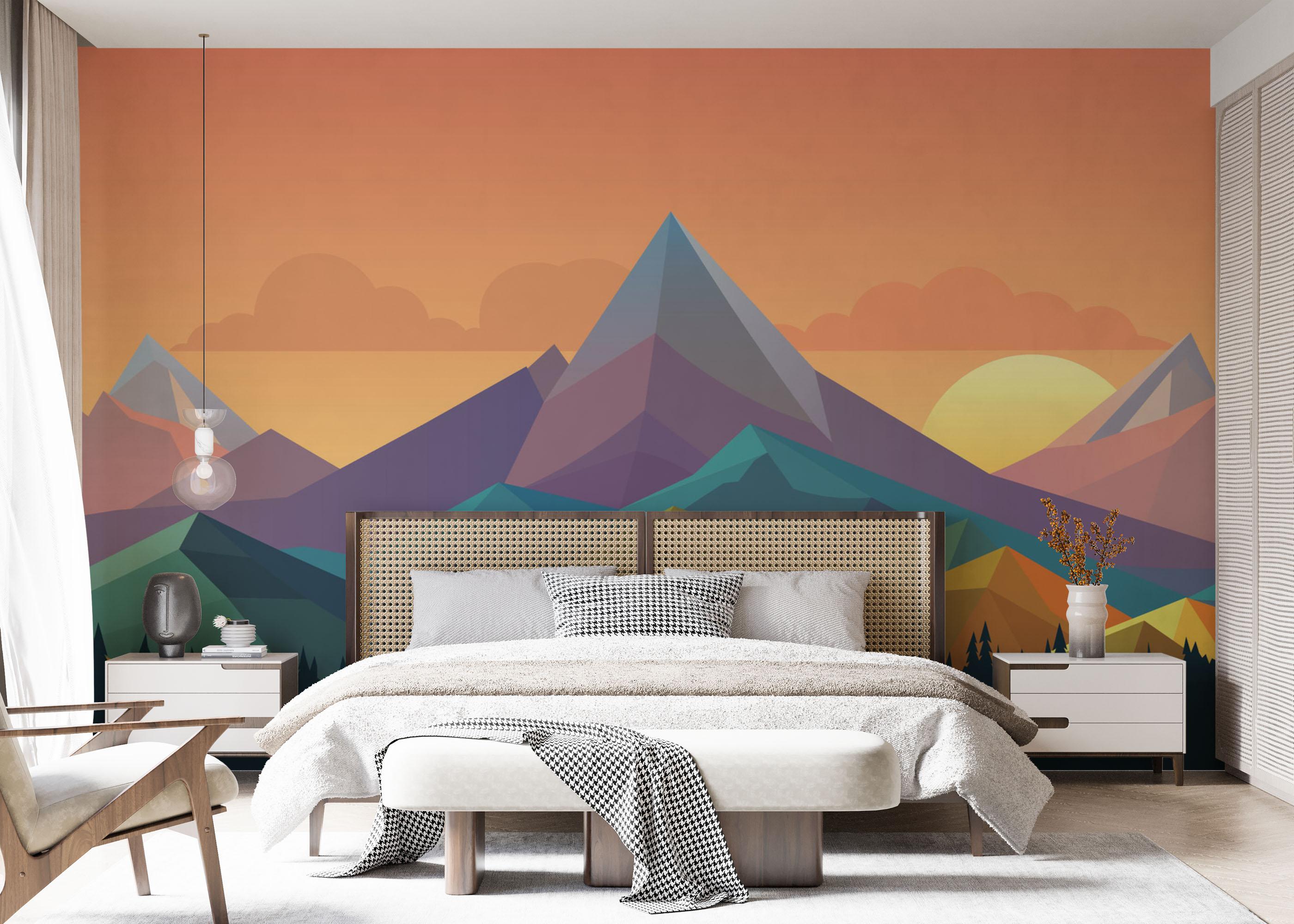Fototapete Color Mix Mountain mockup 7