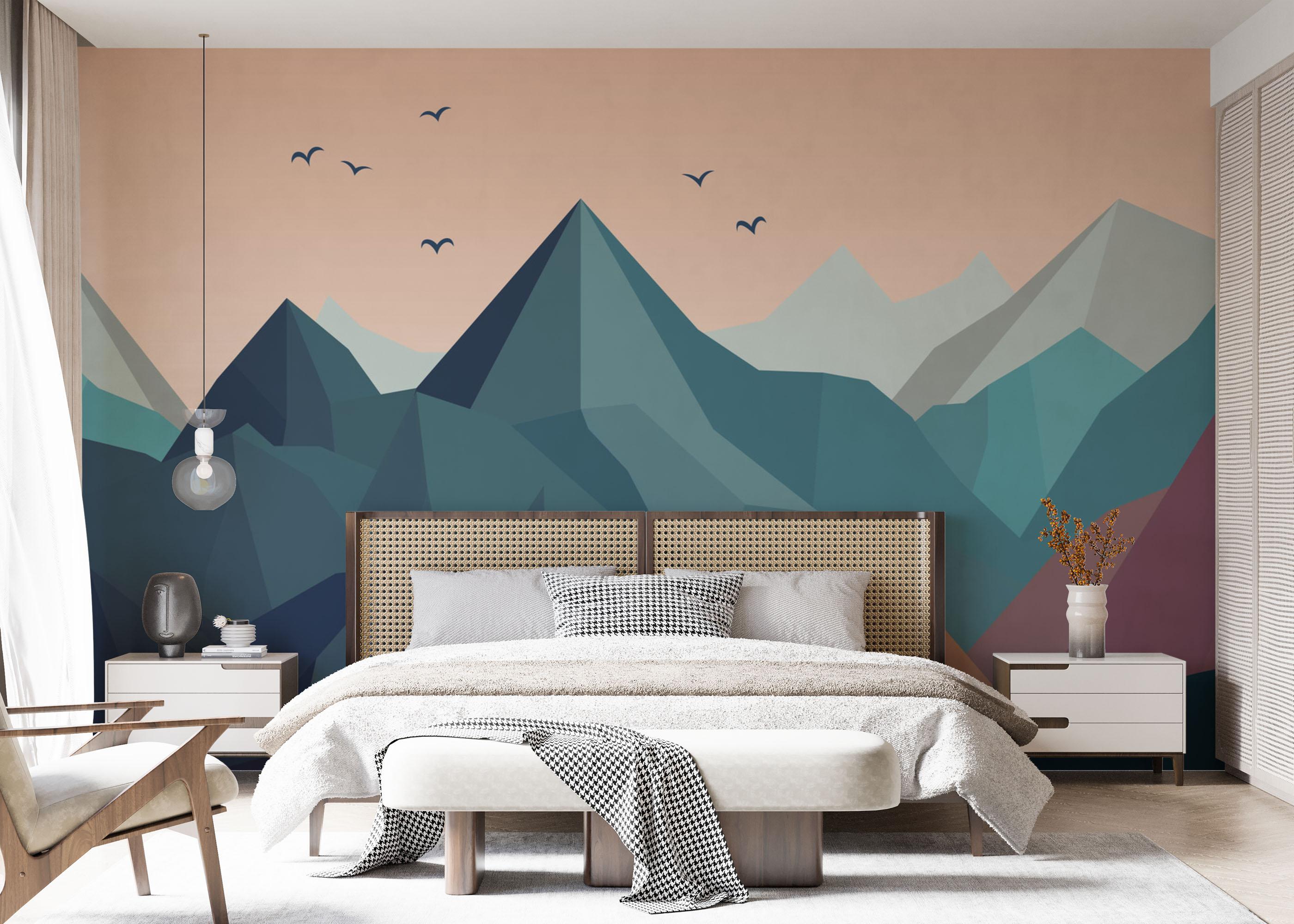 Fototapete Ice Mountain Bird mockup 7