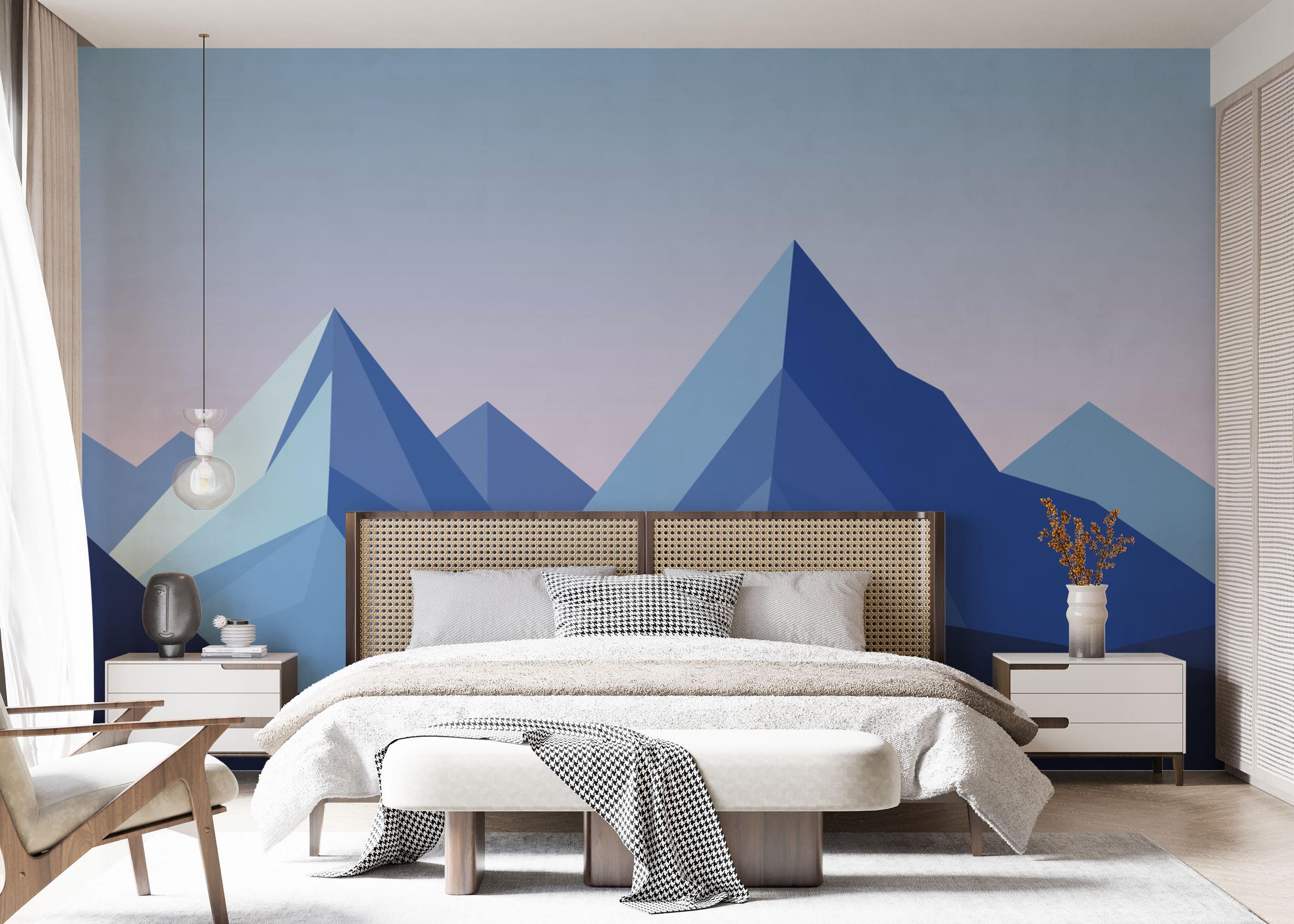 Fototapete Mountain Blue Ice mockup 7