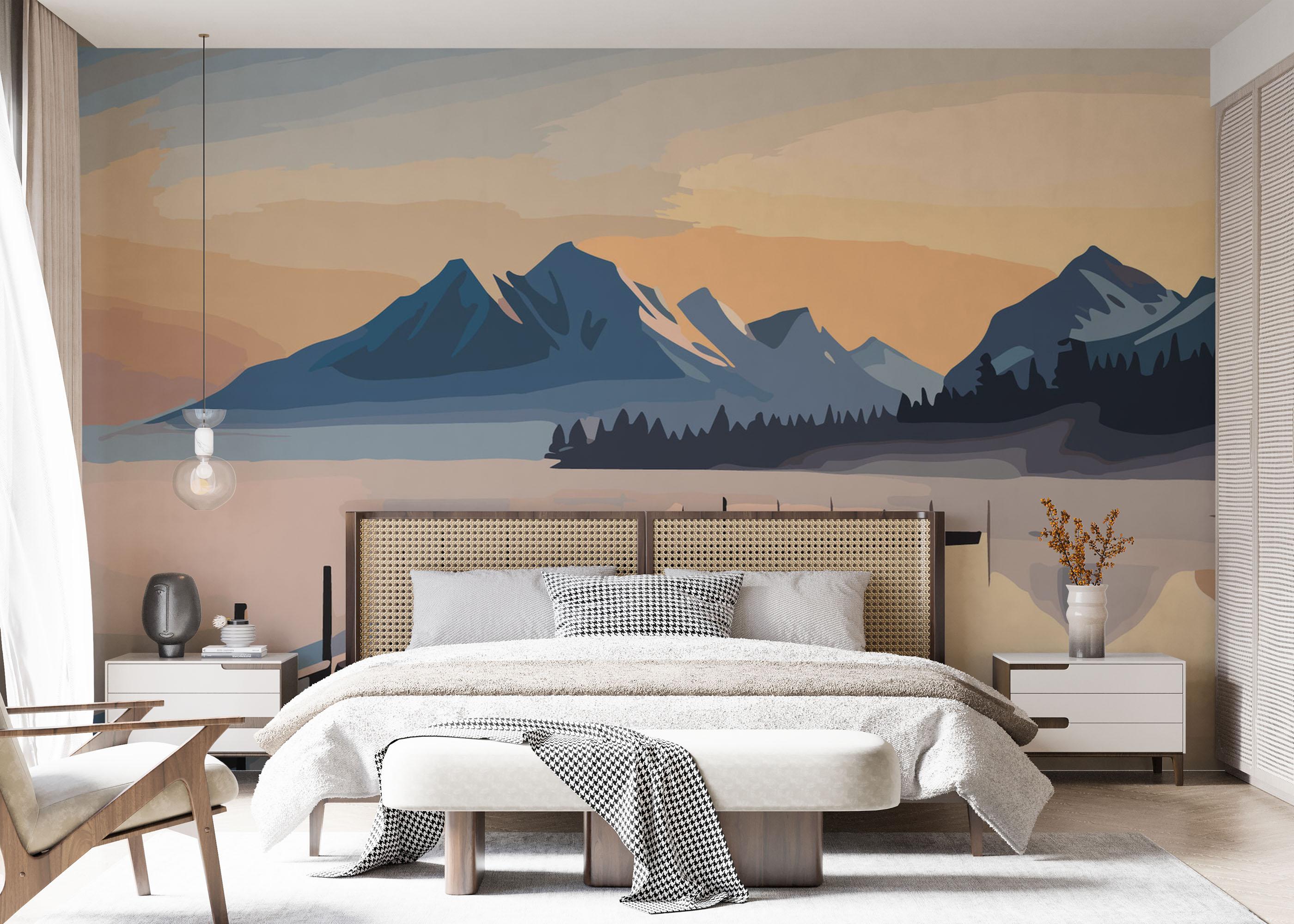 Fototapete Mountain Bridge Art mockup 7