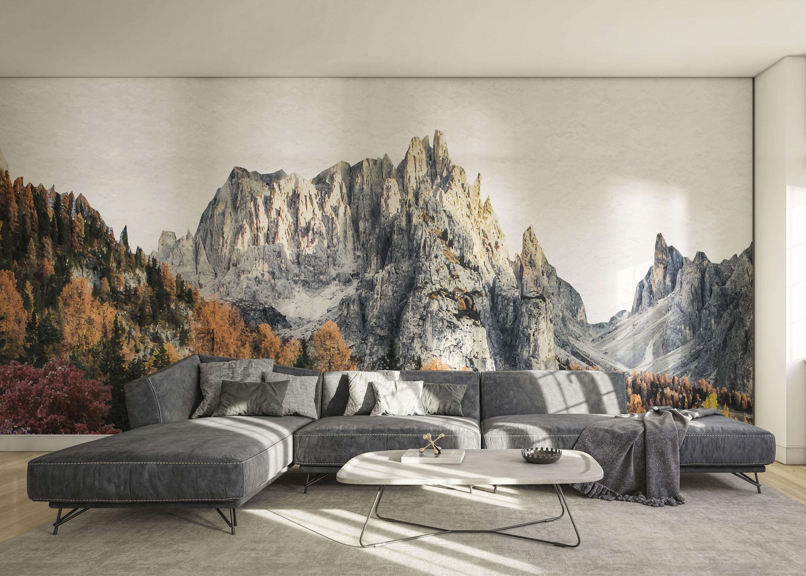 Fototapete Beautiful Mountain mockup 0