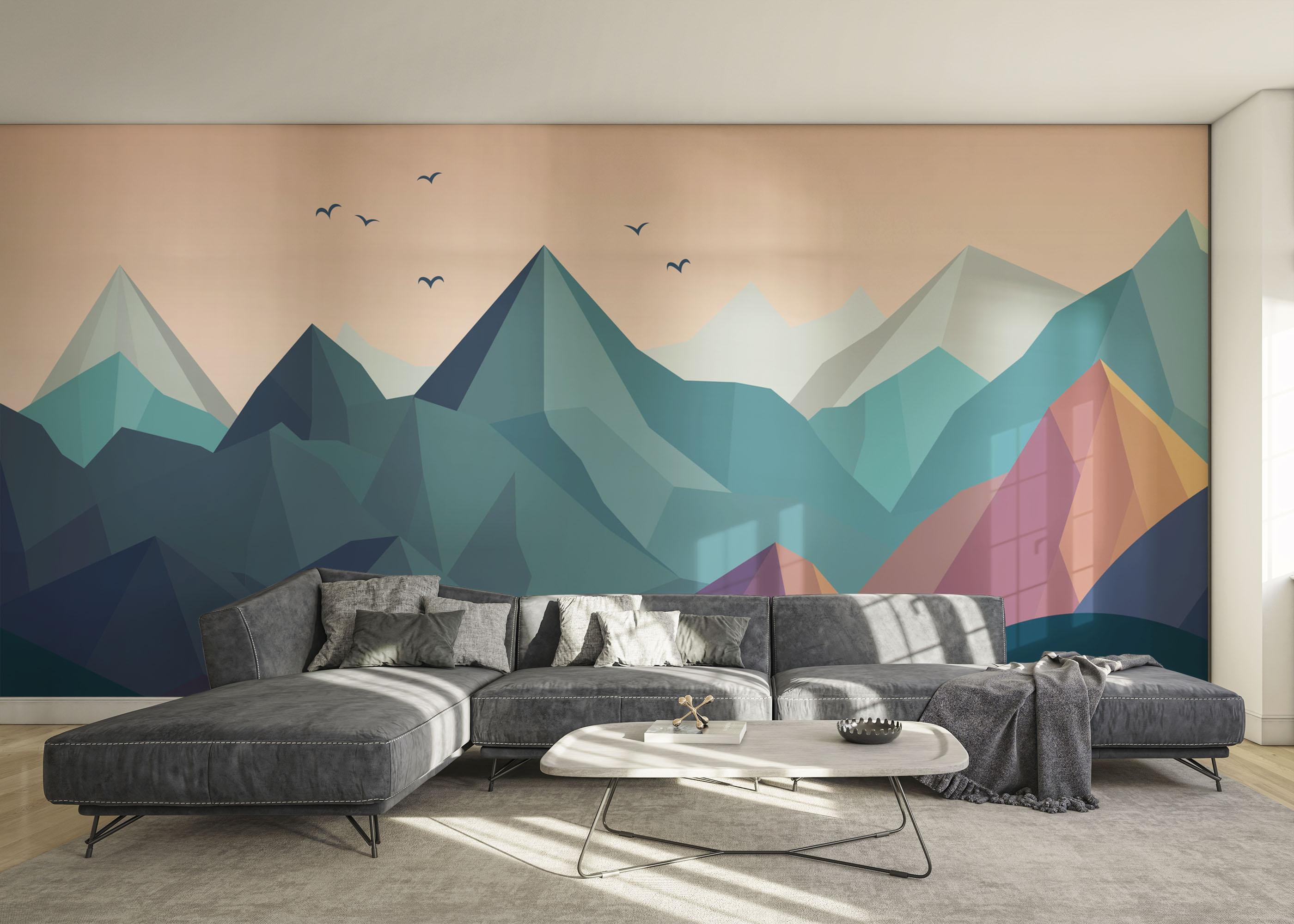 Fototapete Ice Mountain Bird mockup 0