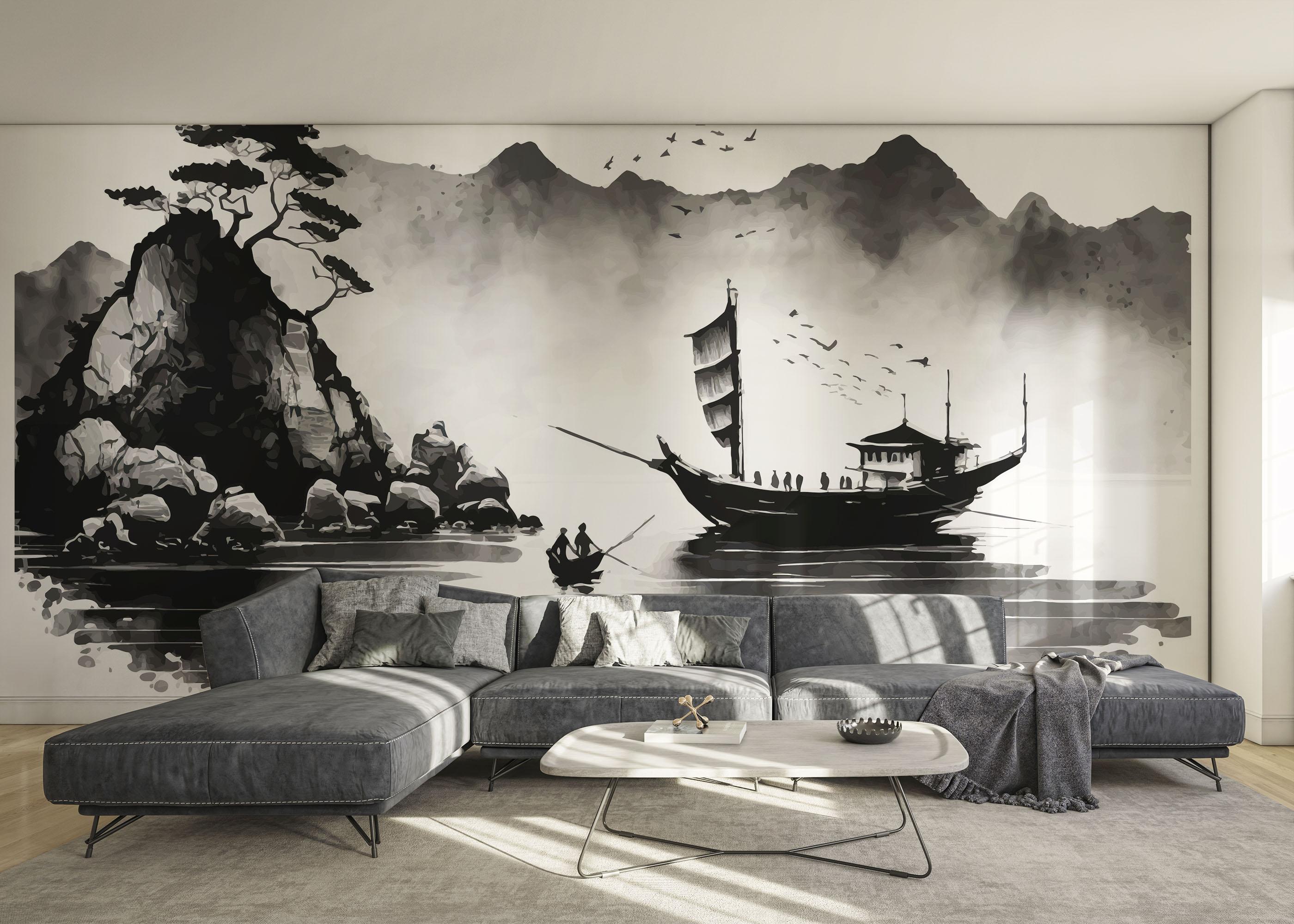 Fototapete Mountain Asia mockup 0