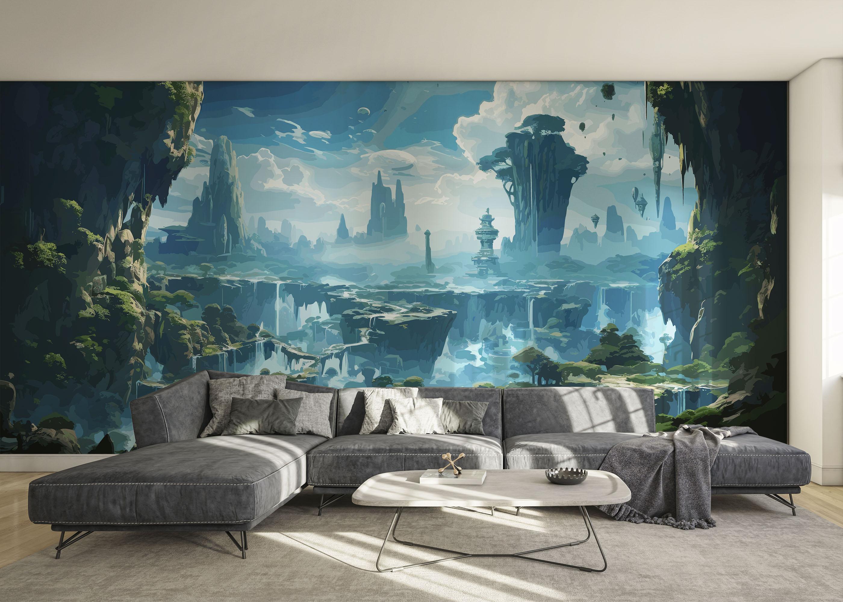 Fototapete Mountain Dream Art mockup 0