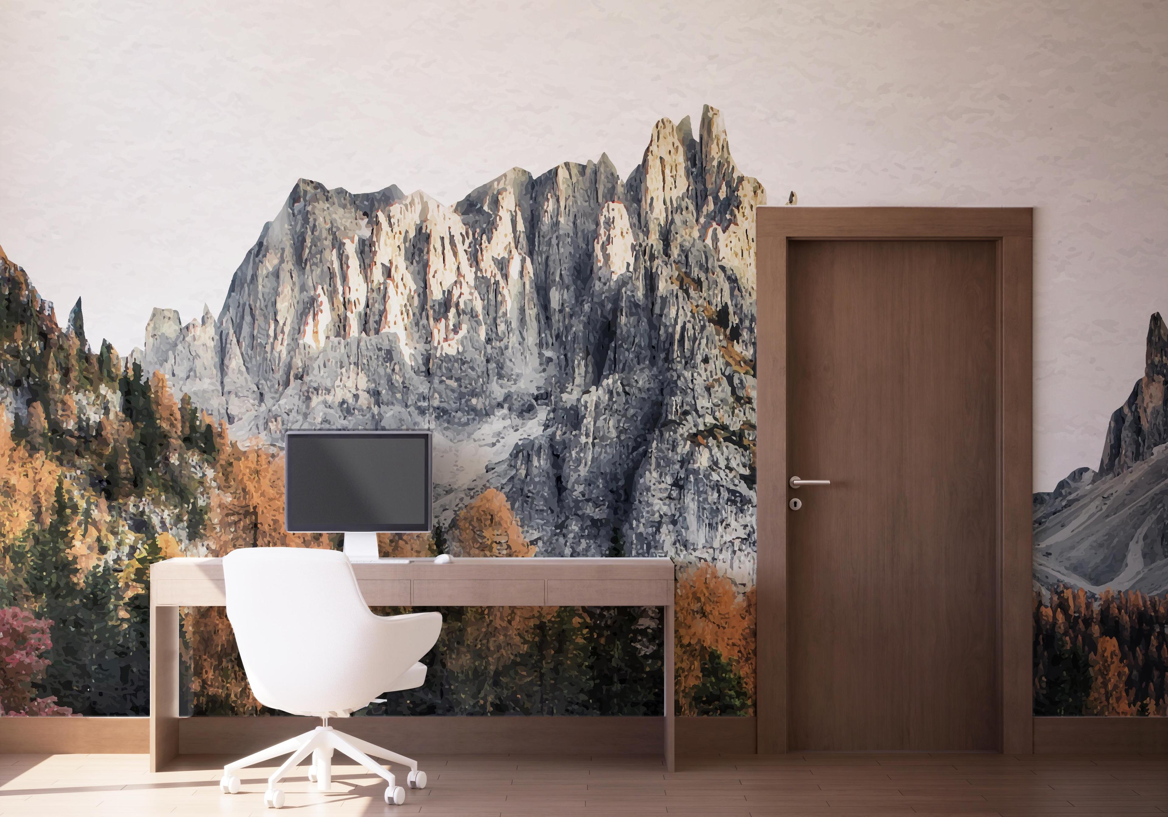 Fototapete Beautiful Mountain mockup 1