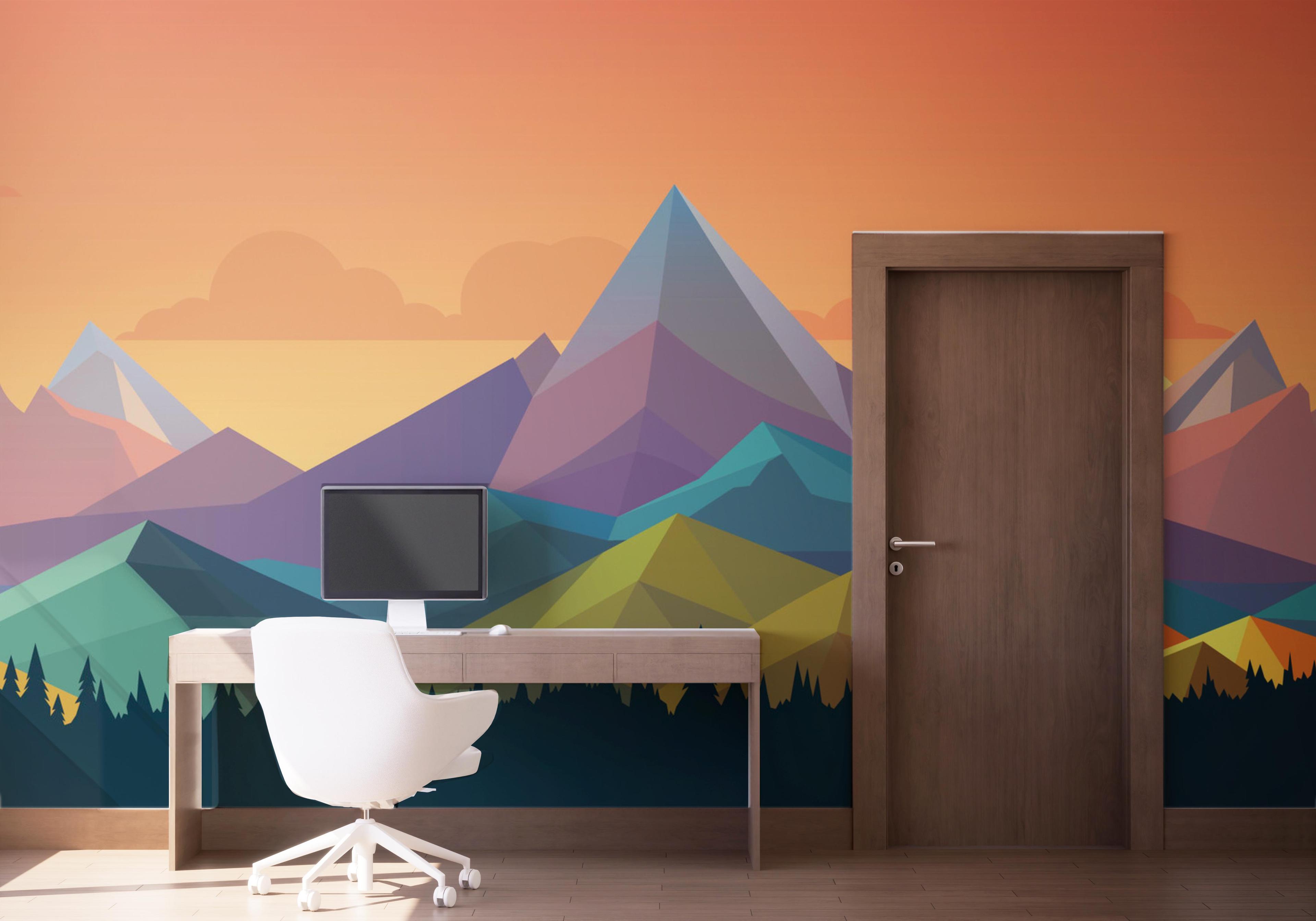 Fototapete Color Mix Mountain mockup 1