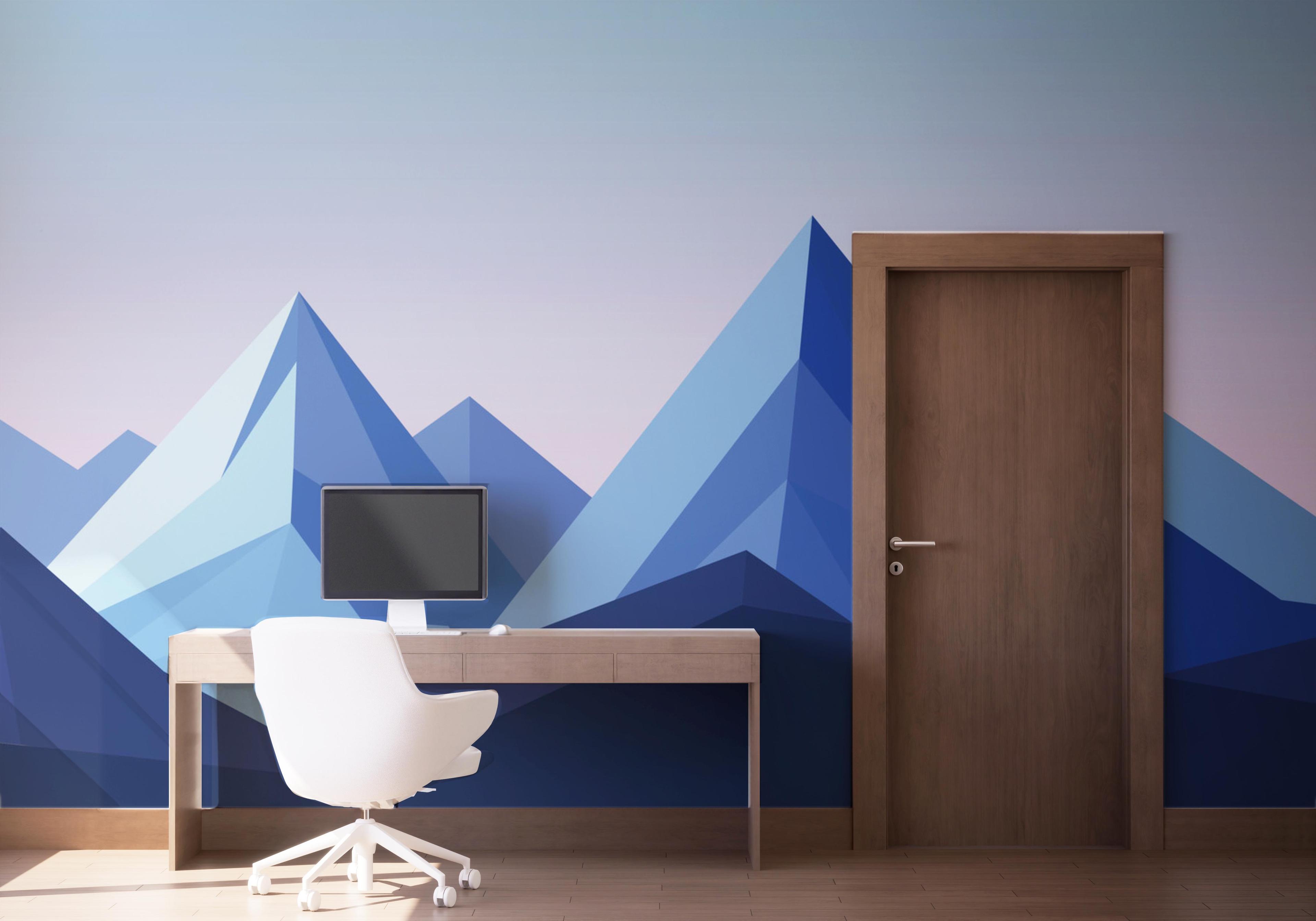 Fototapete Mountain Blue Ice mockup 1