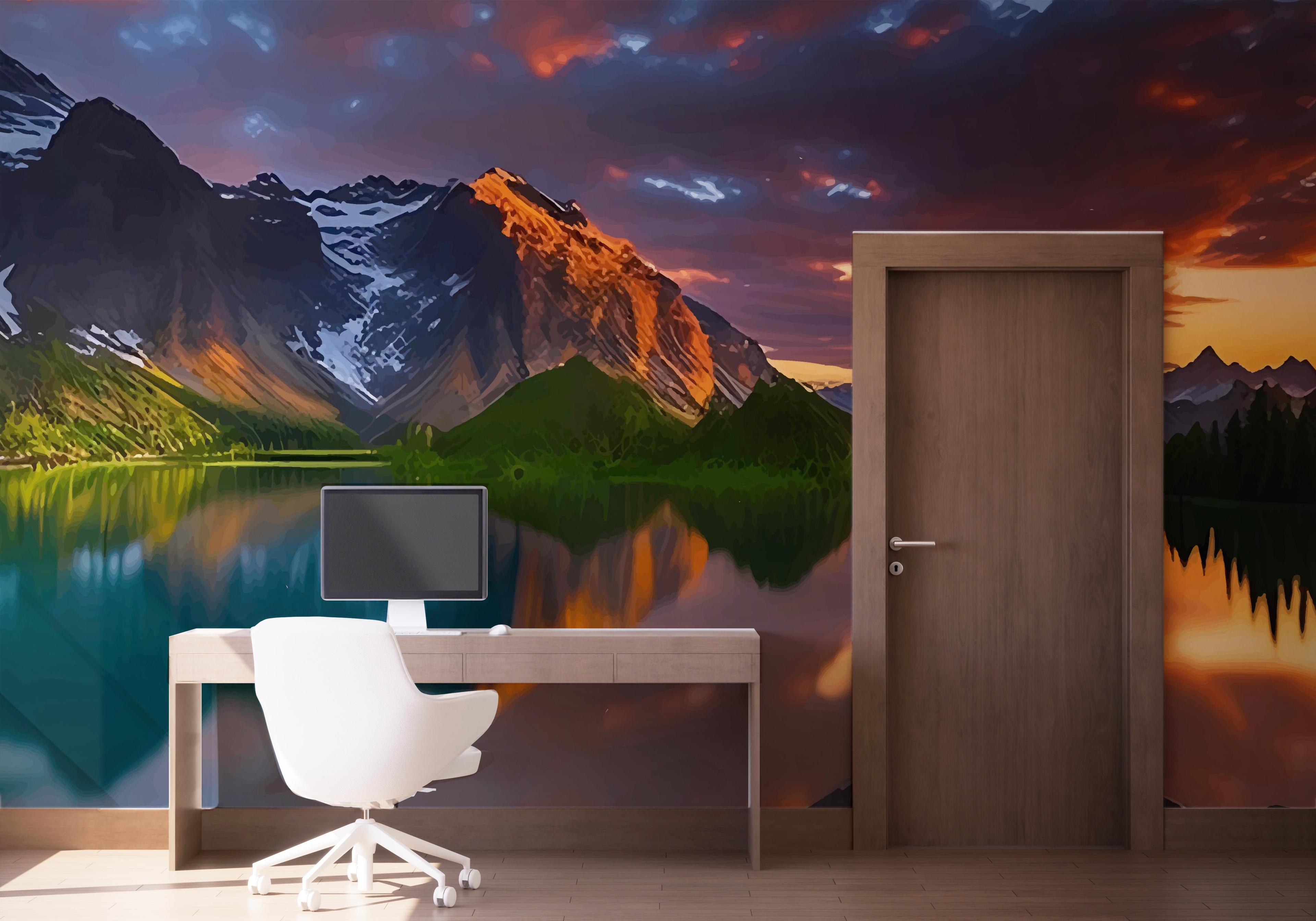 Fototapete Mountain Nice Sky mockup 1