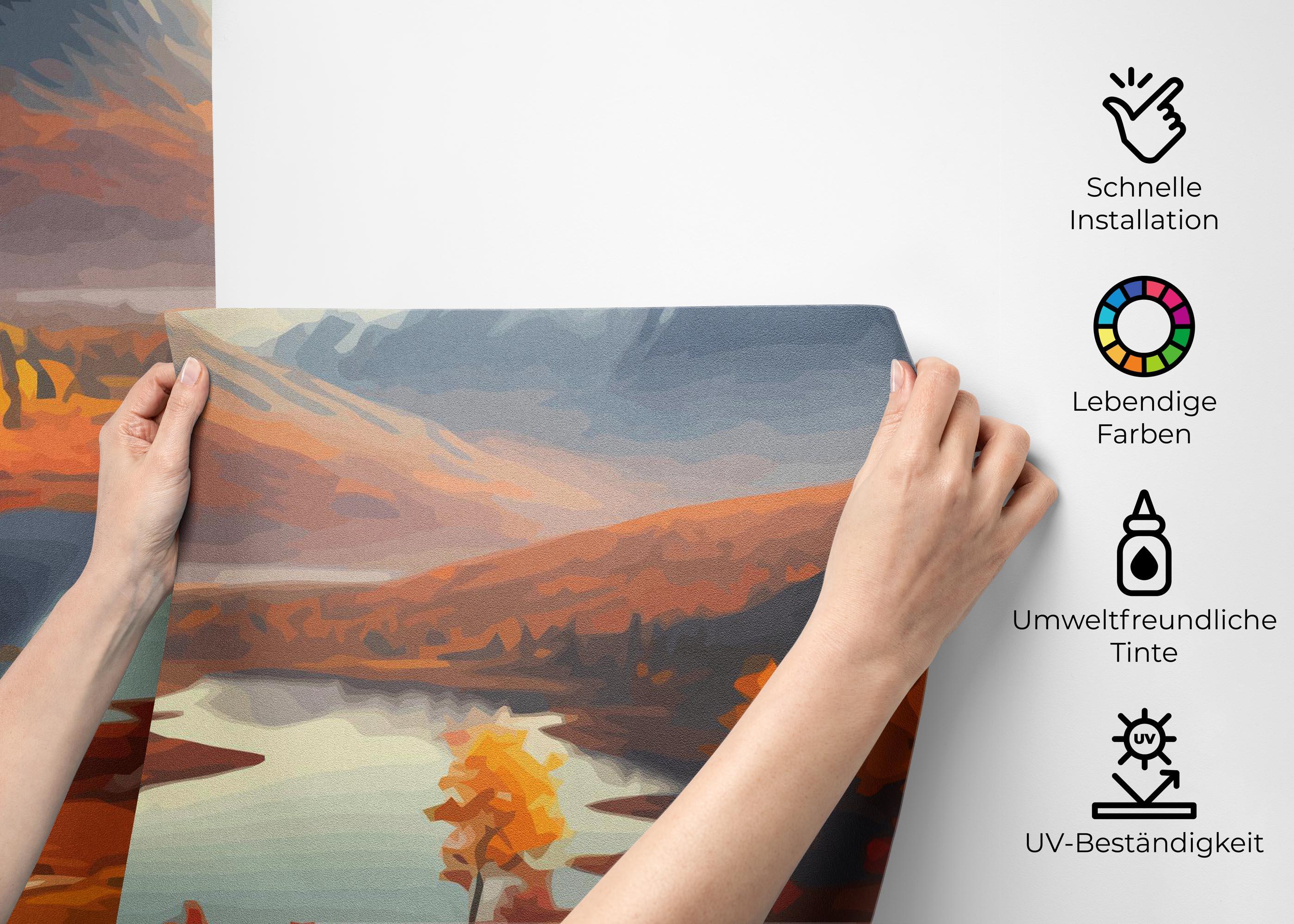 Fototapete Autumn Mountain mockup 2