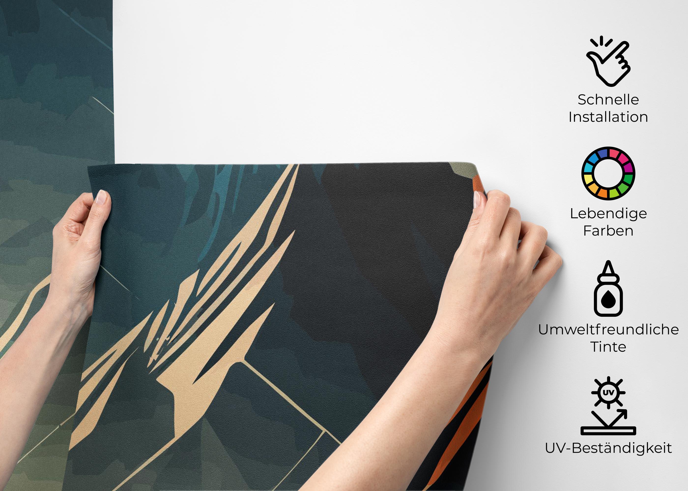 Fototapete Blue Ice Mountain mockup 2