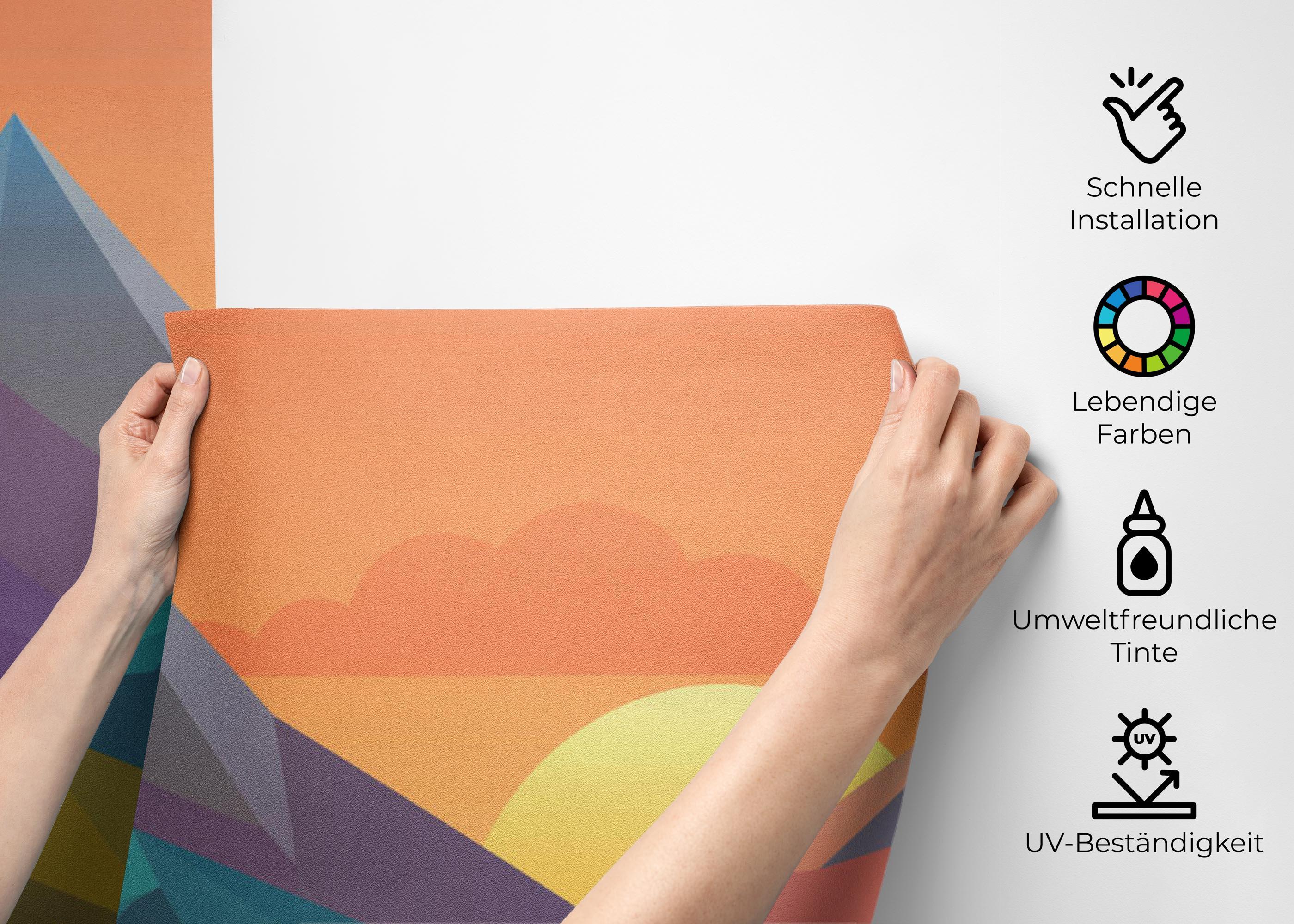 Fototapete Color Mix Mountain mockup 2