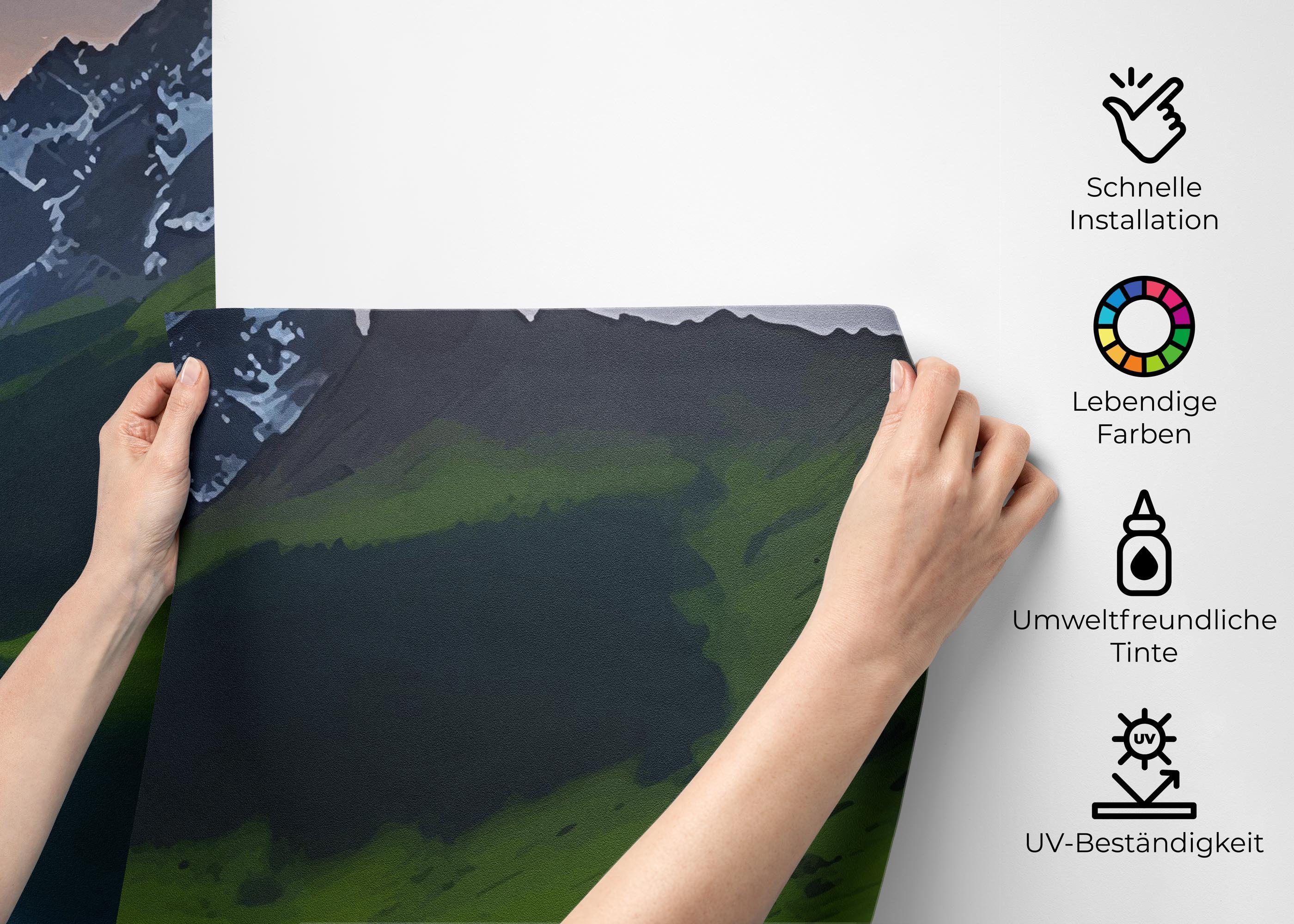 Fototapete Grass Mountain mockup 2