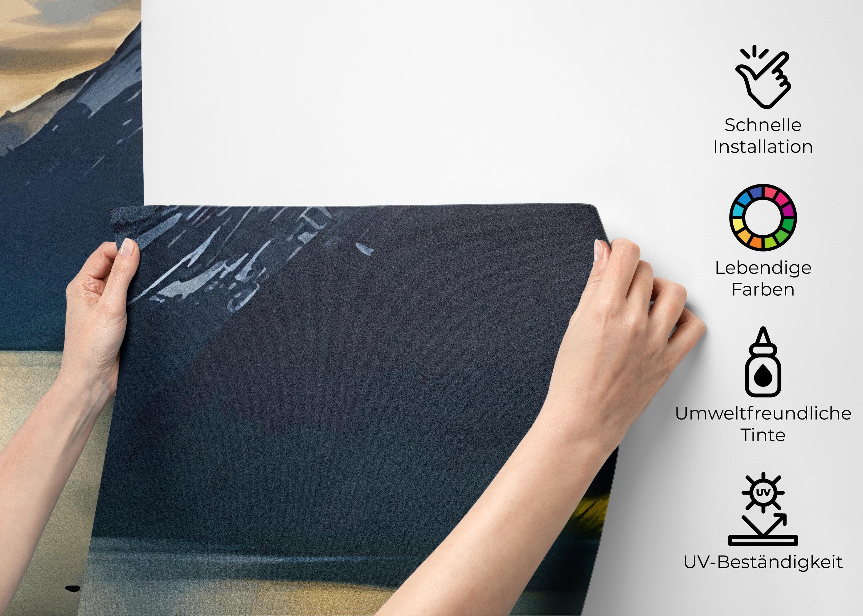 Fototapete Mountain Big Lake mockup 2