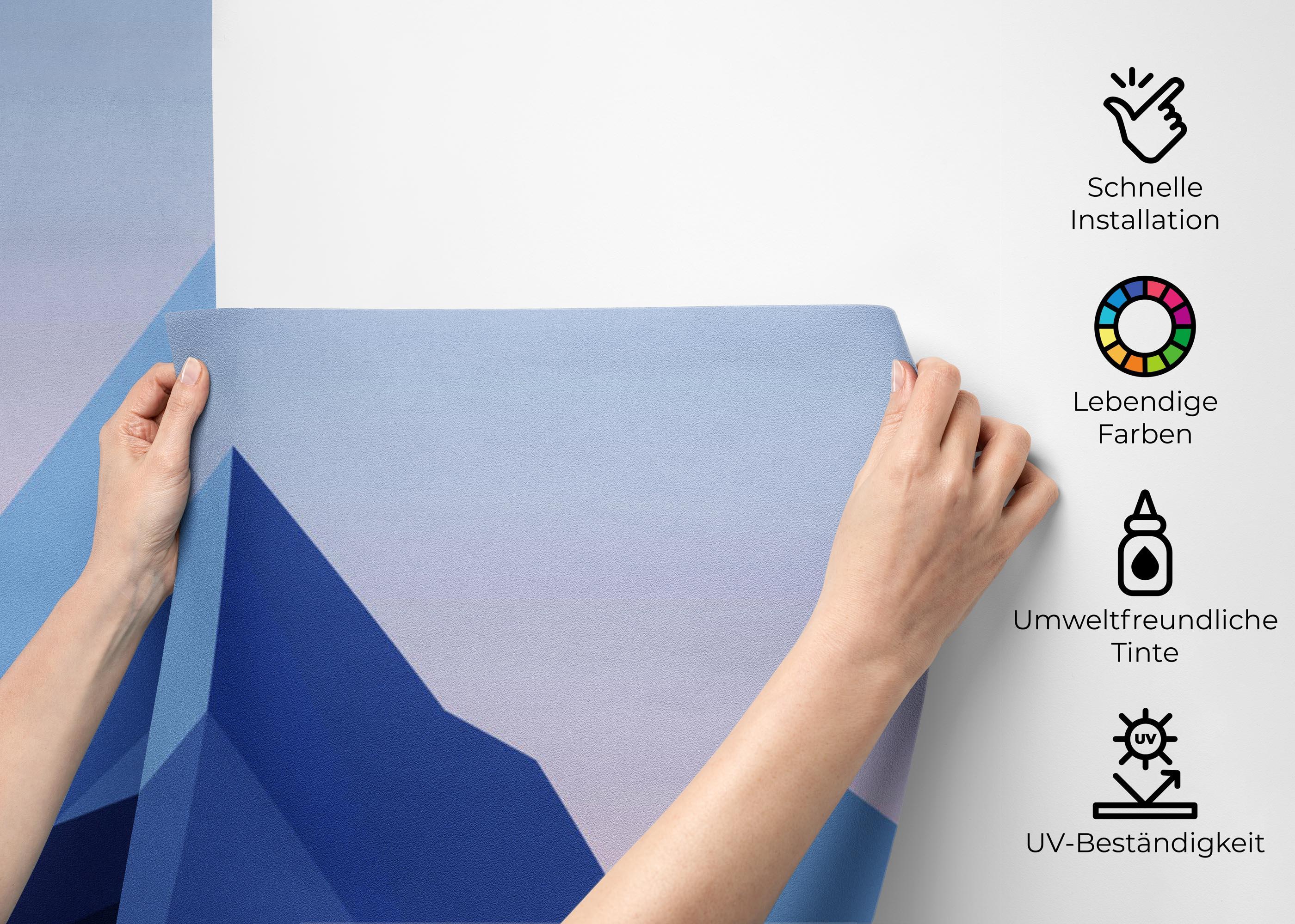 Fototapete Mountain Blue Ice mockup 2