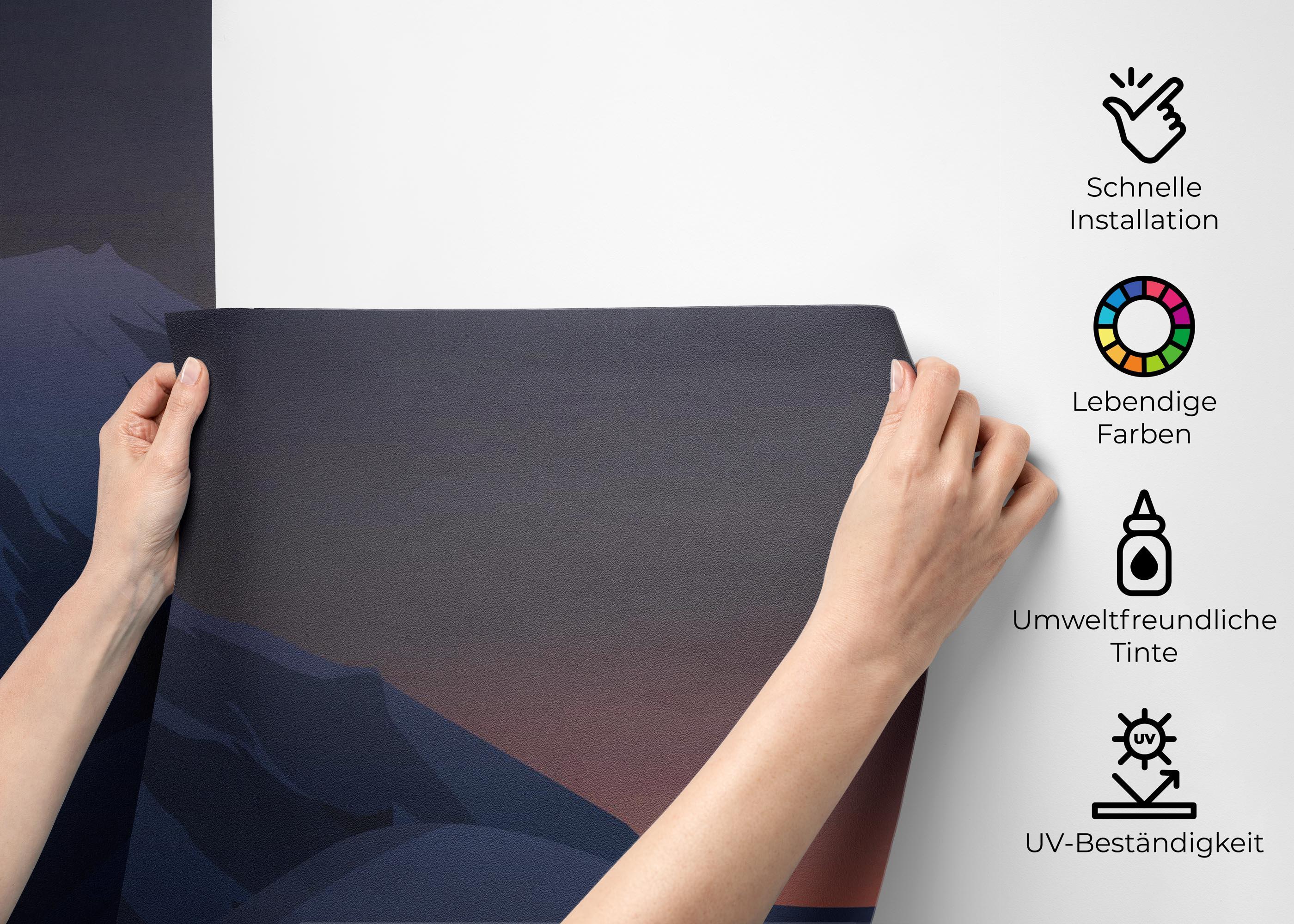 Fototapete Mountain Calm Night mockup 2