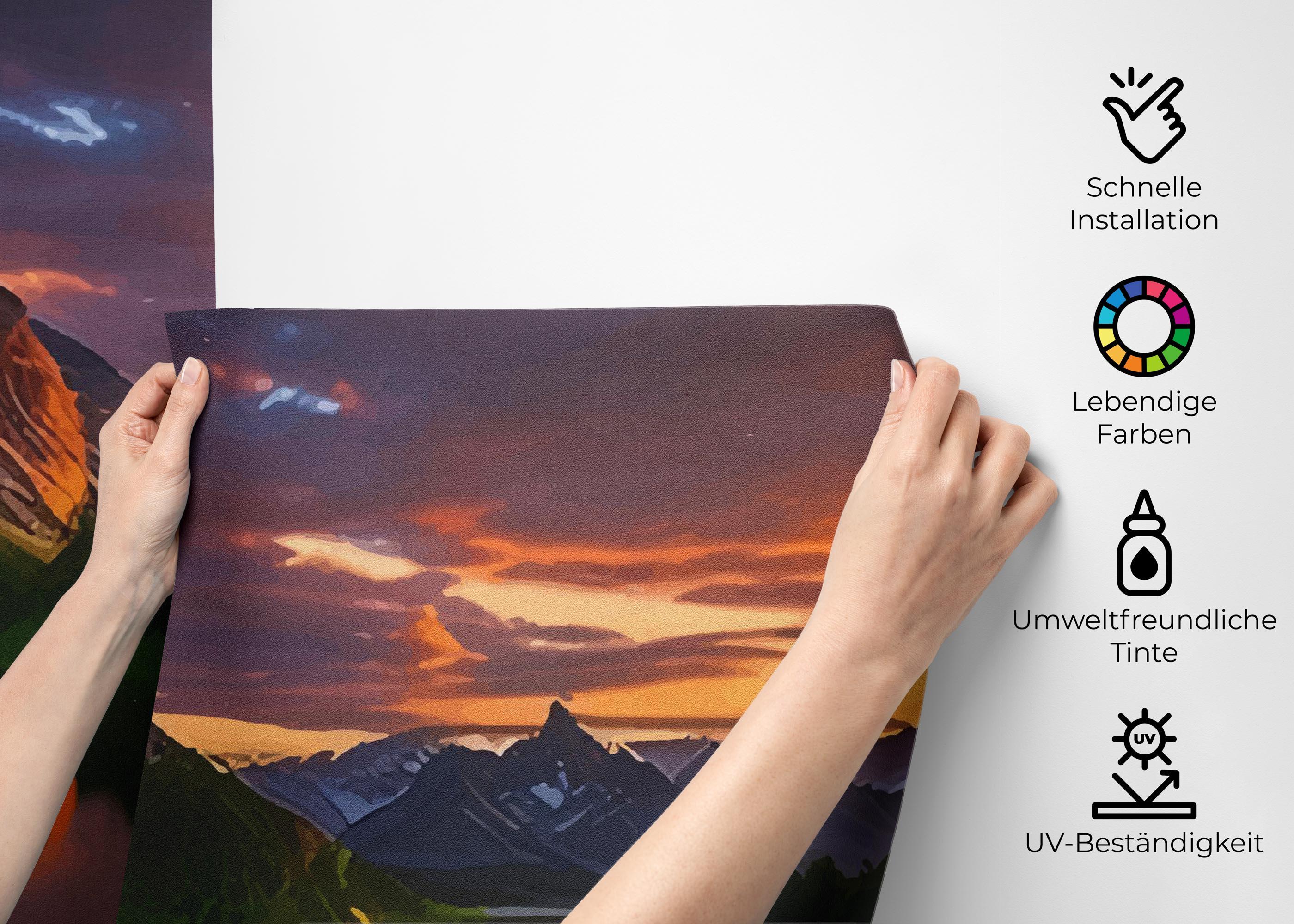 Fototapete Mountain Nice Sky mockup 2