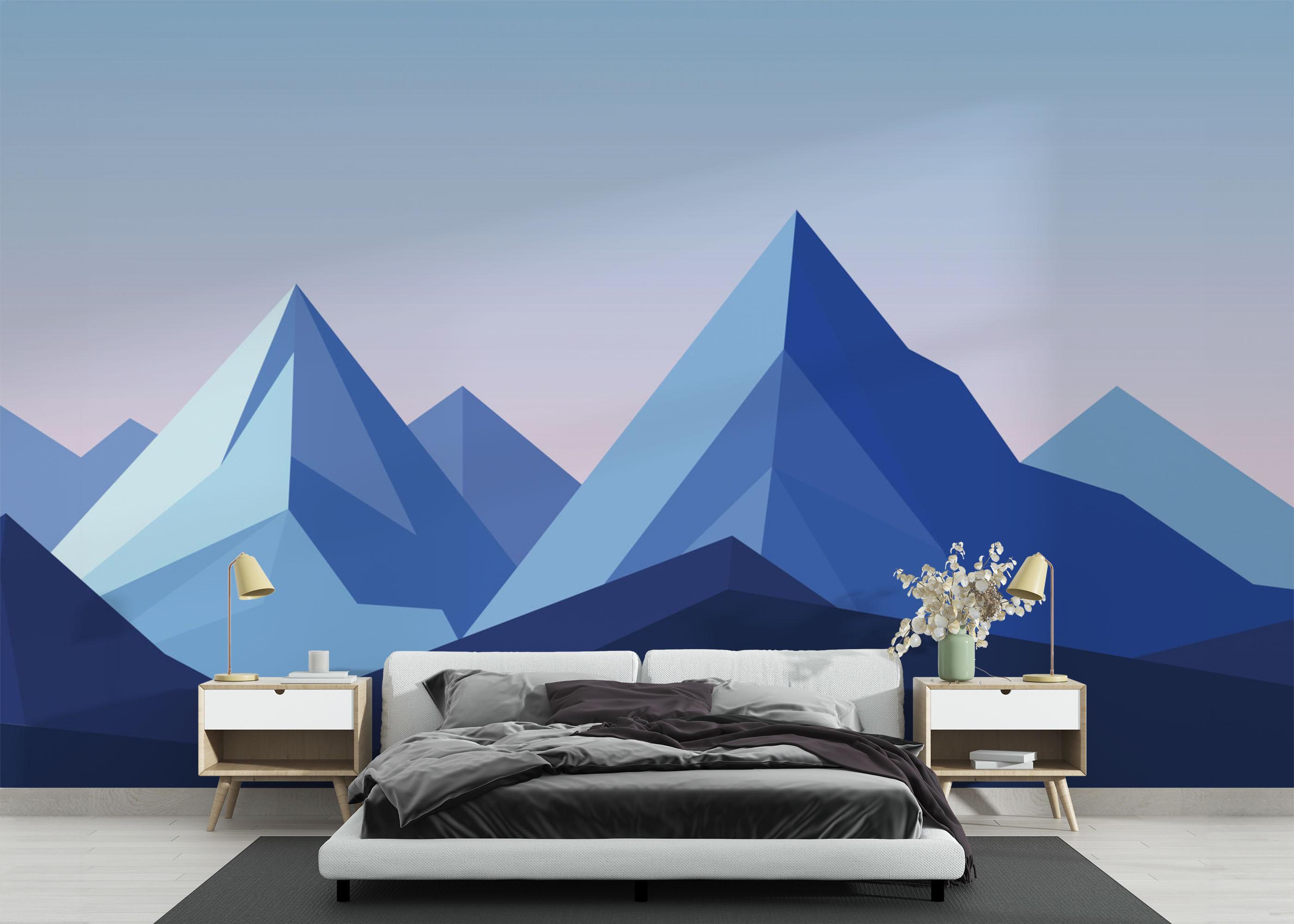 Fototapete Mountain Blue Ice mockup 3