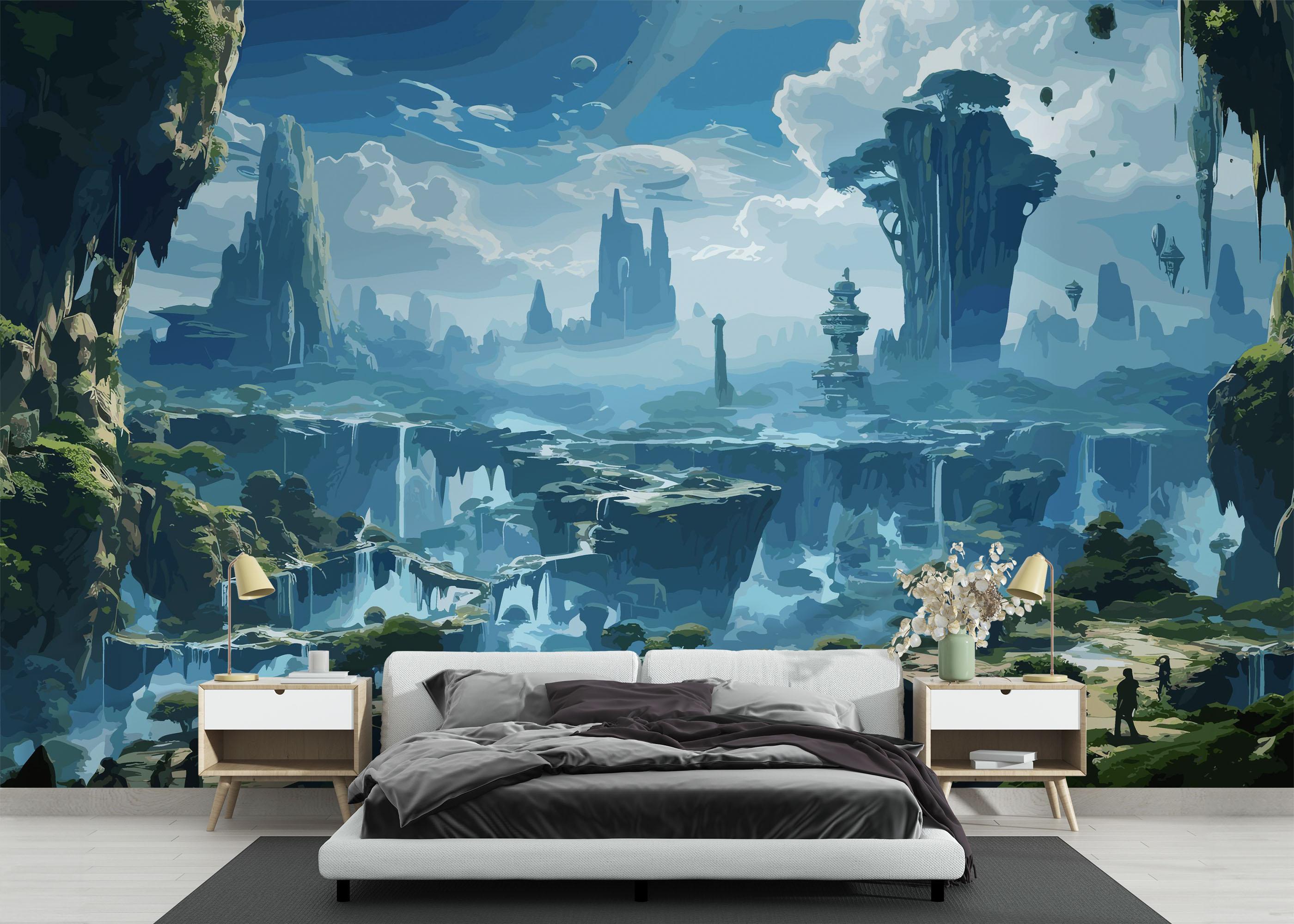 Fototapete Mountain Dream Art mockup 3