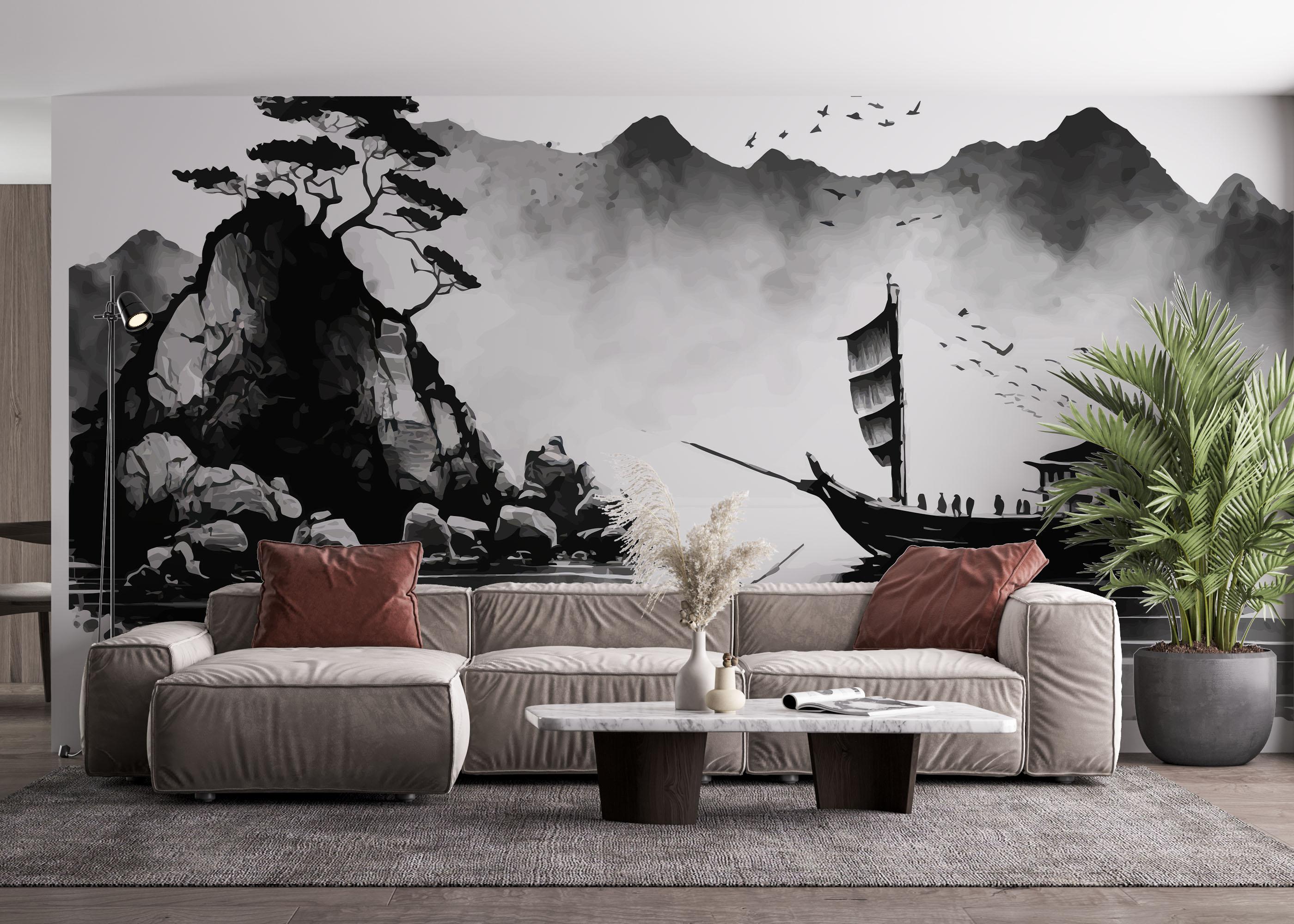Fototapete Mountain Asia mockup 4