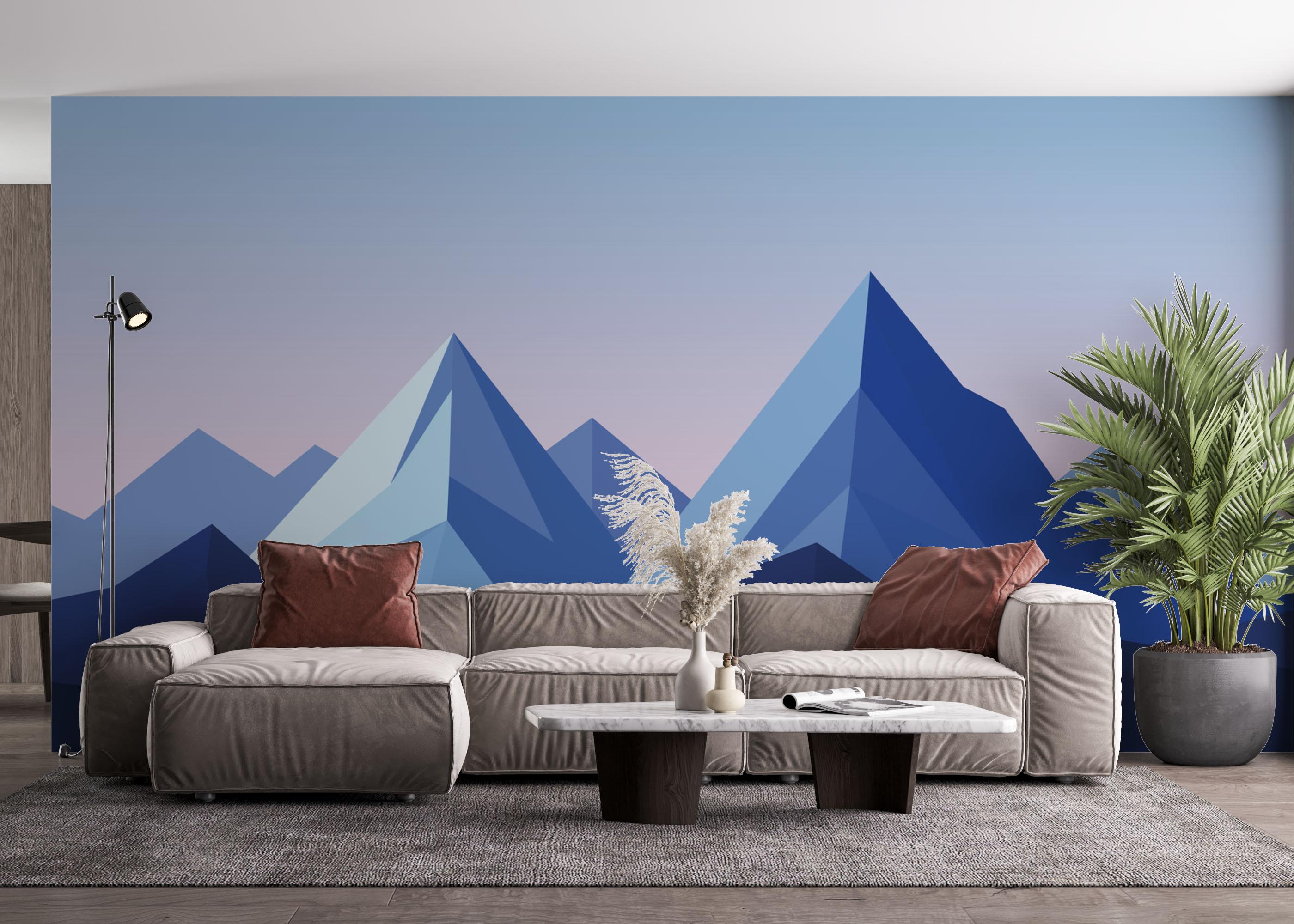 Fototapete Mountain Blue Ice mockup 4
