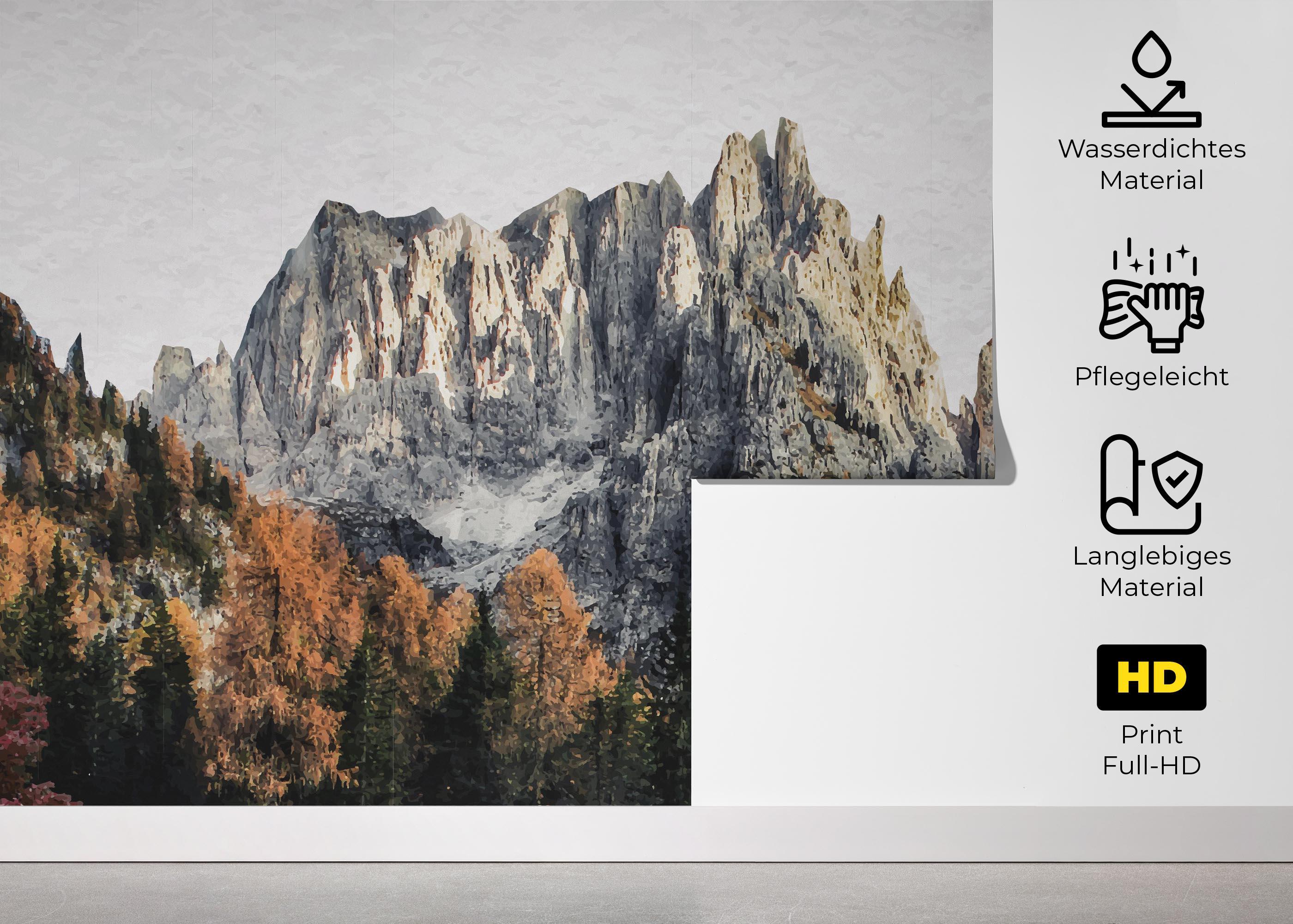 Fototapete Beautiful Mountain mockup 5