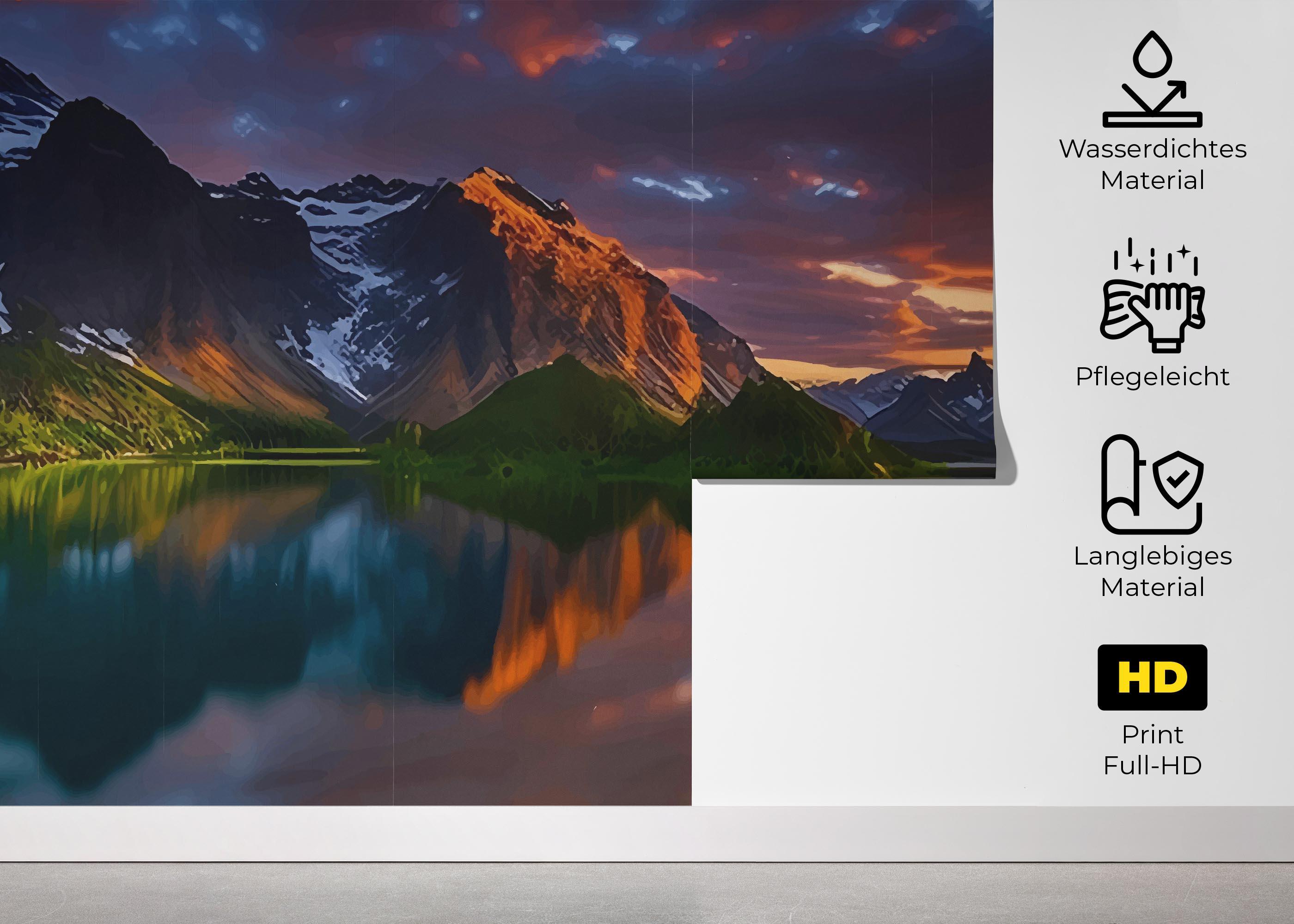 Fototapete Mountain Nice Sky mockup 5