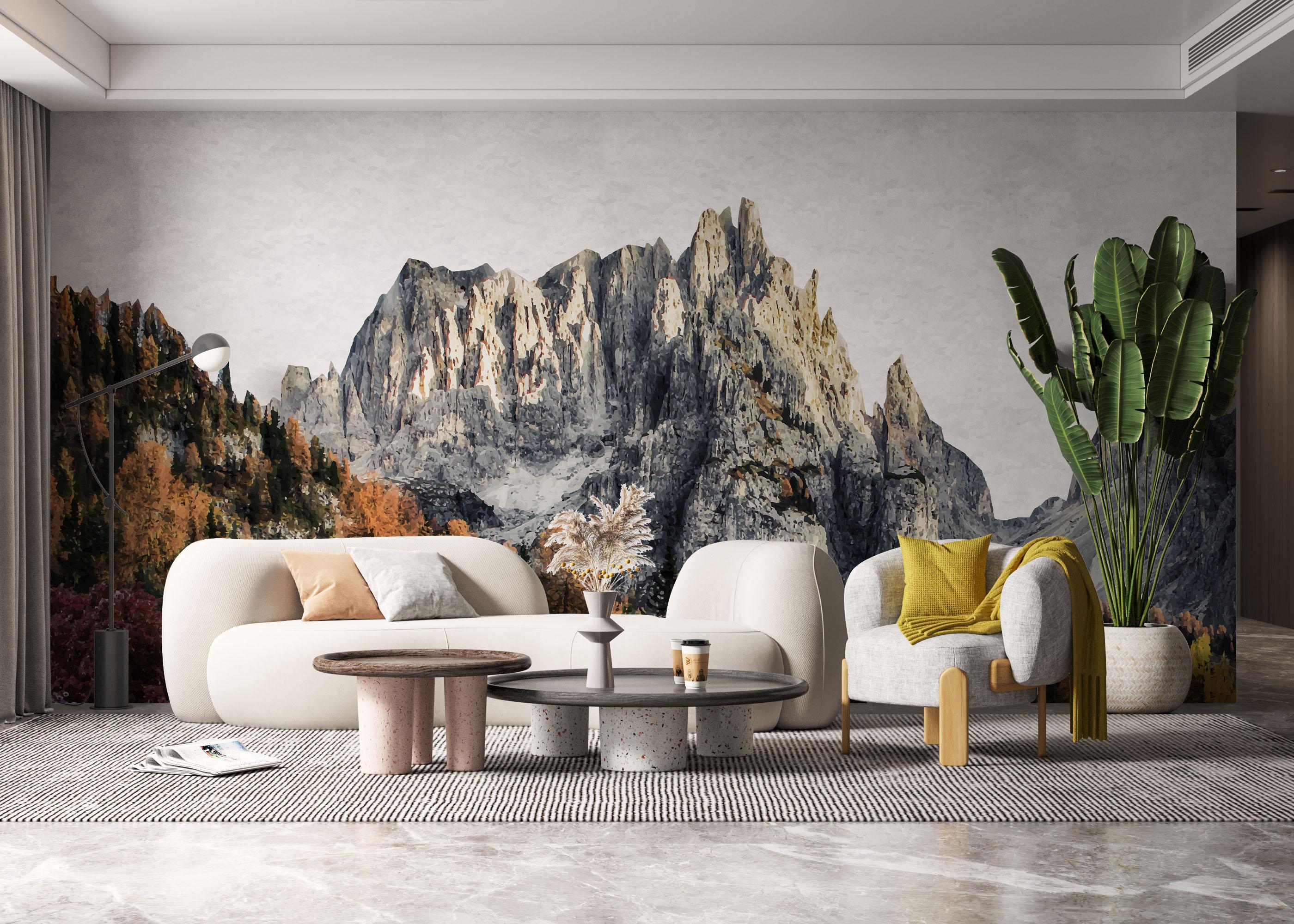 Fototapete Beautiful Mountain mockup 6