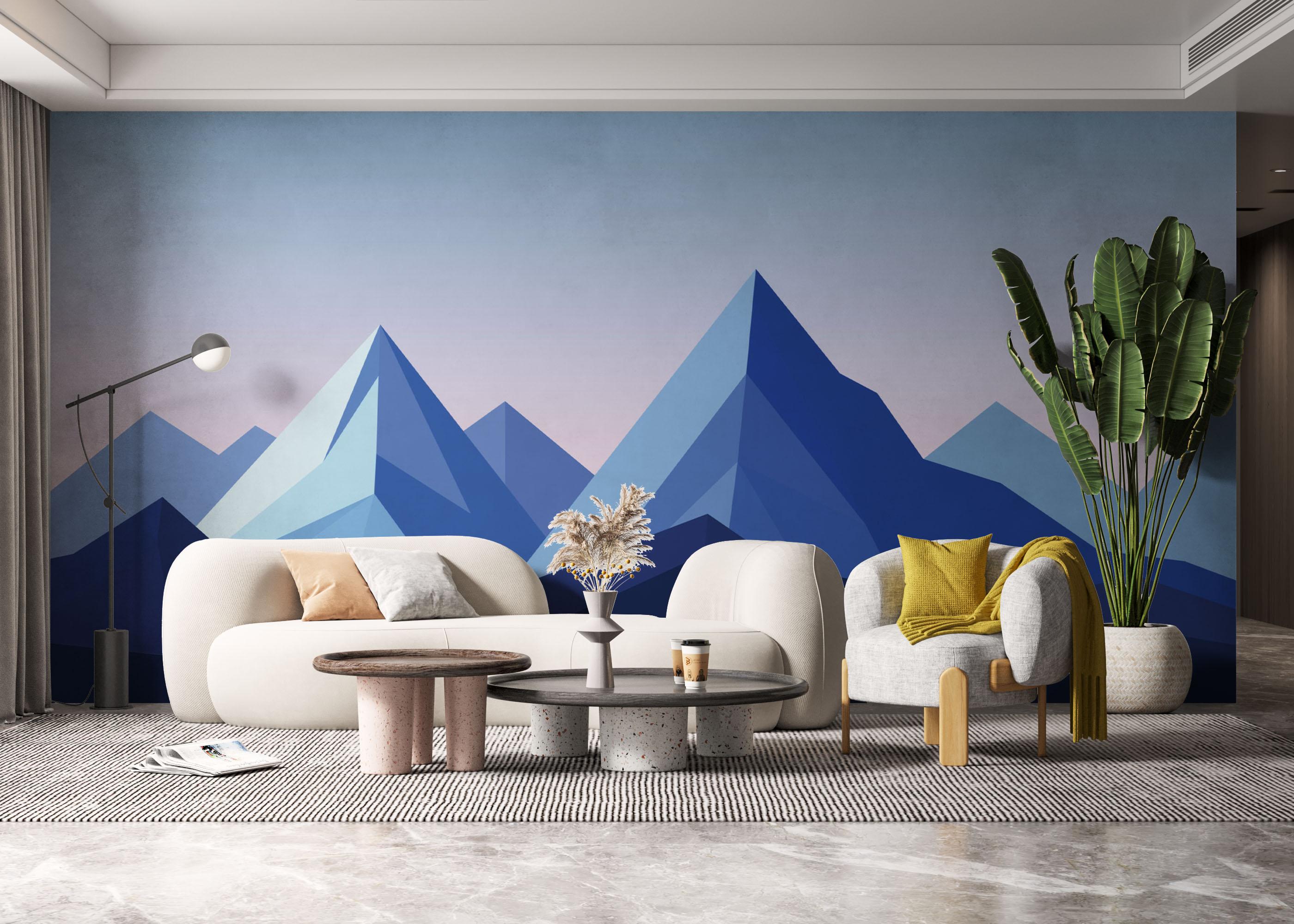 Fototapete Mountain Blue Ice mockup 6