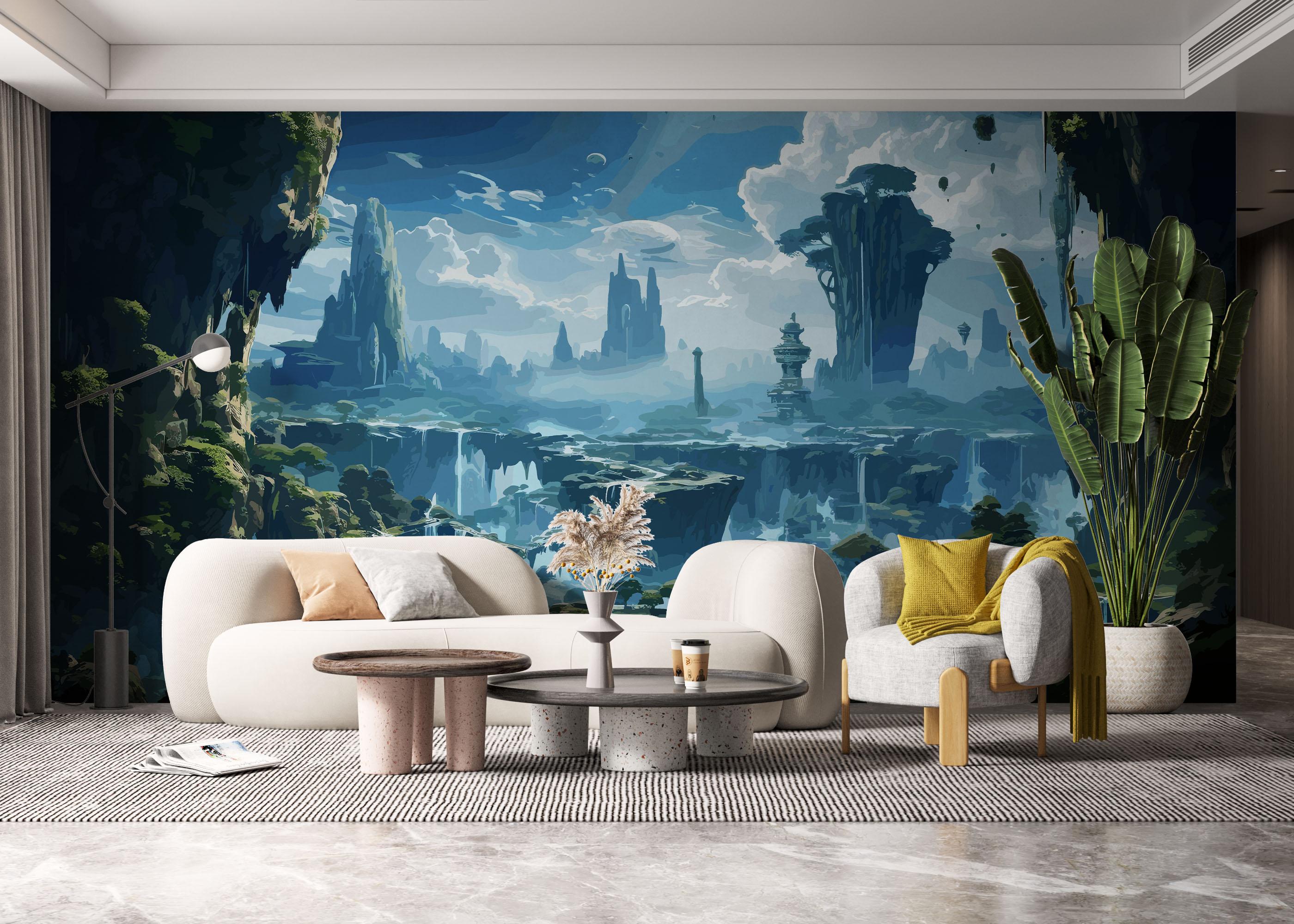 Fototapete Mountain Dream Art mockup 6