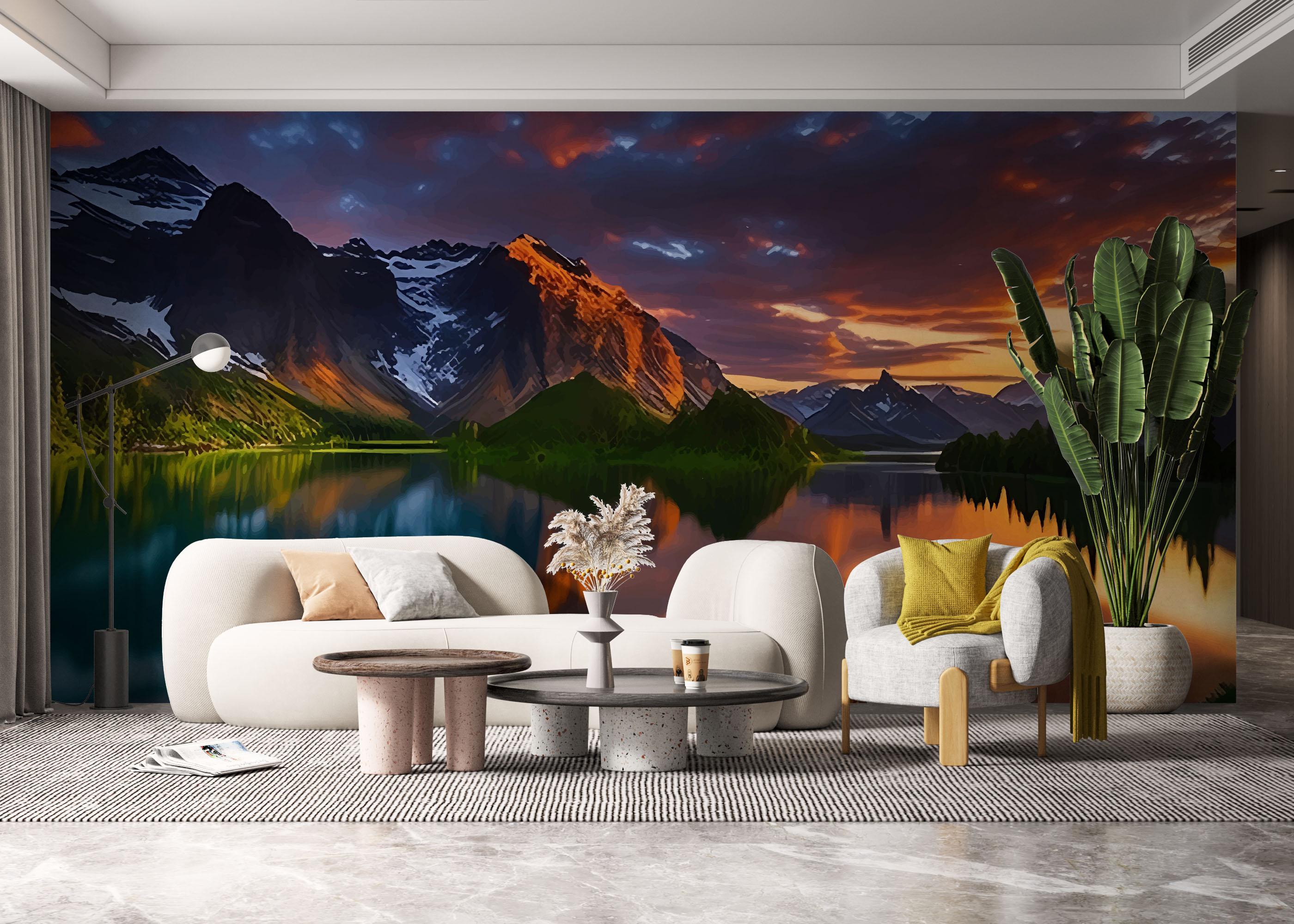 Fototapete Mountain Nice Sky mockup 6