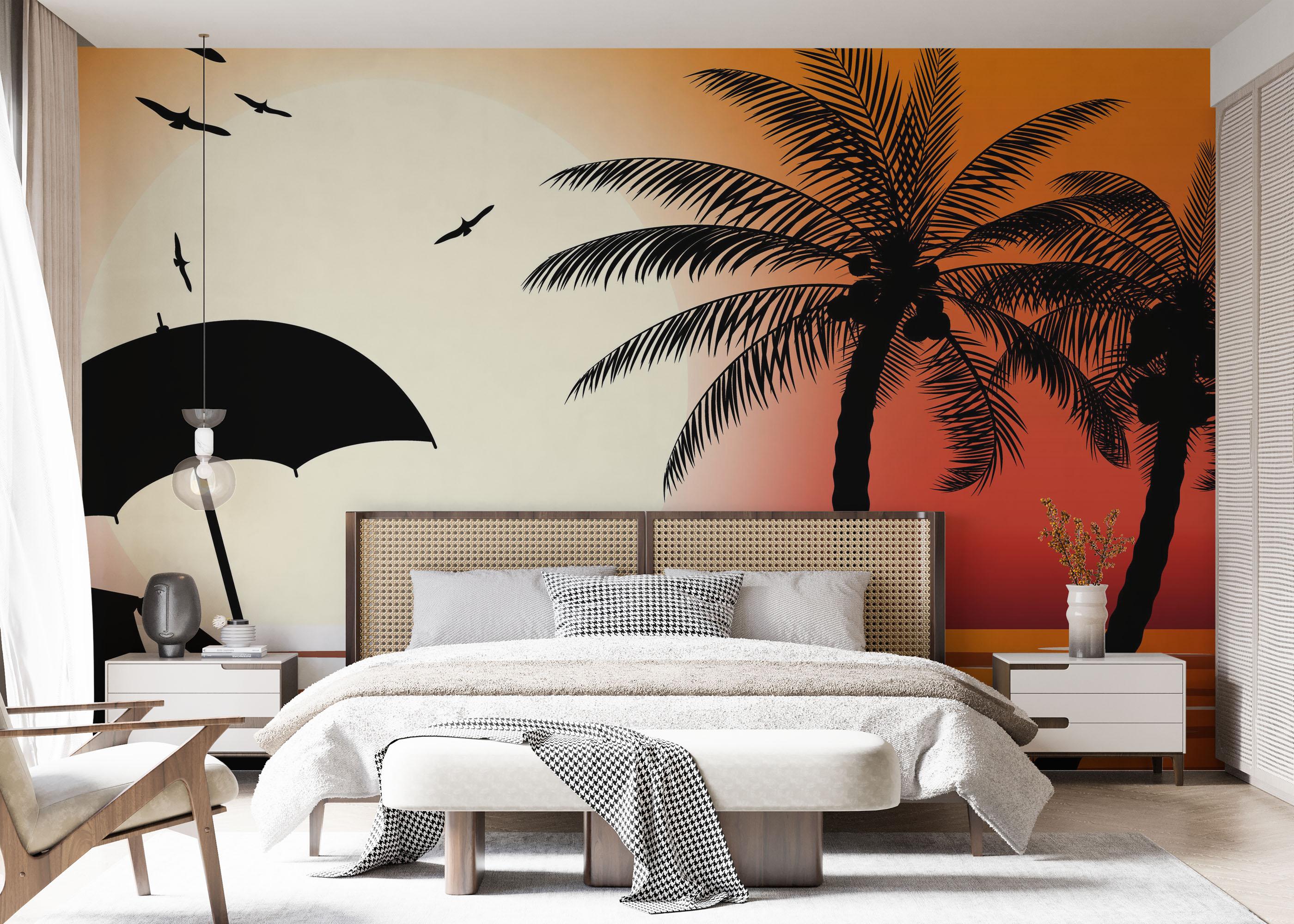 Fototapete Beach Chair Sunset mockup 7