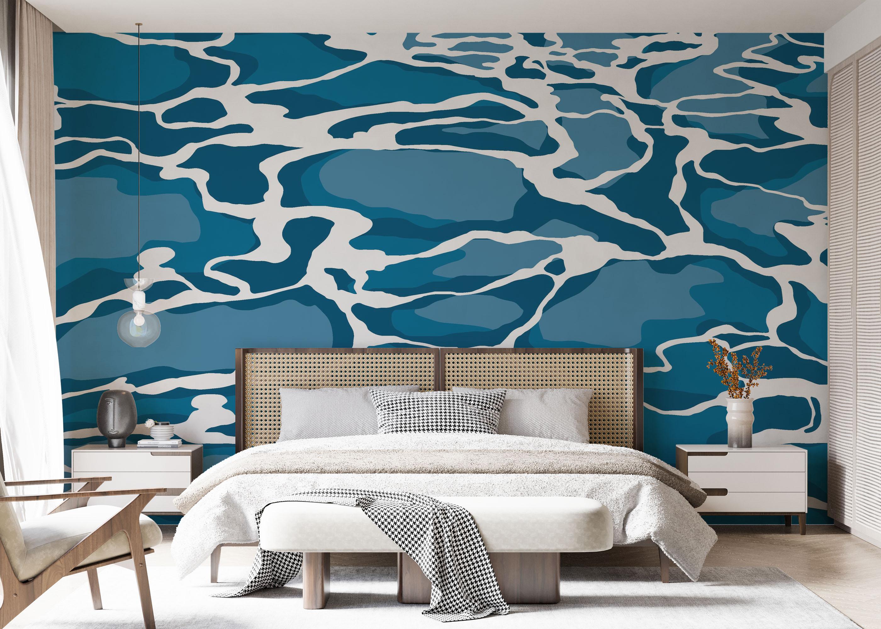 Fototapete Blue Water Art mockup 7