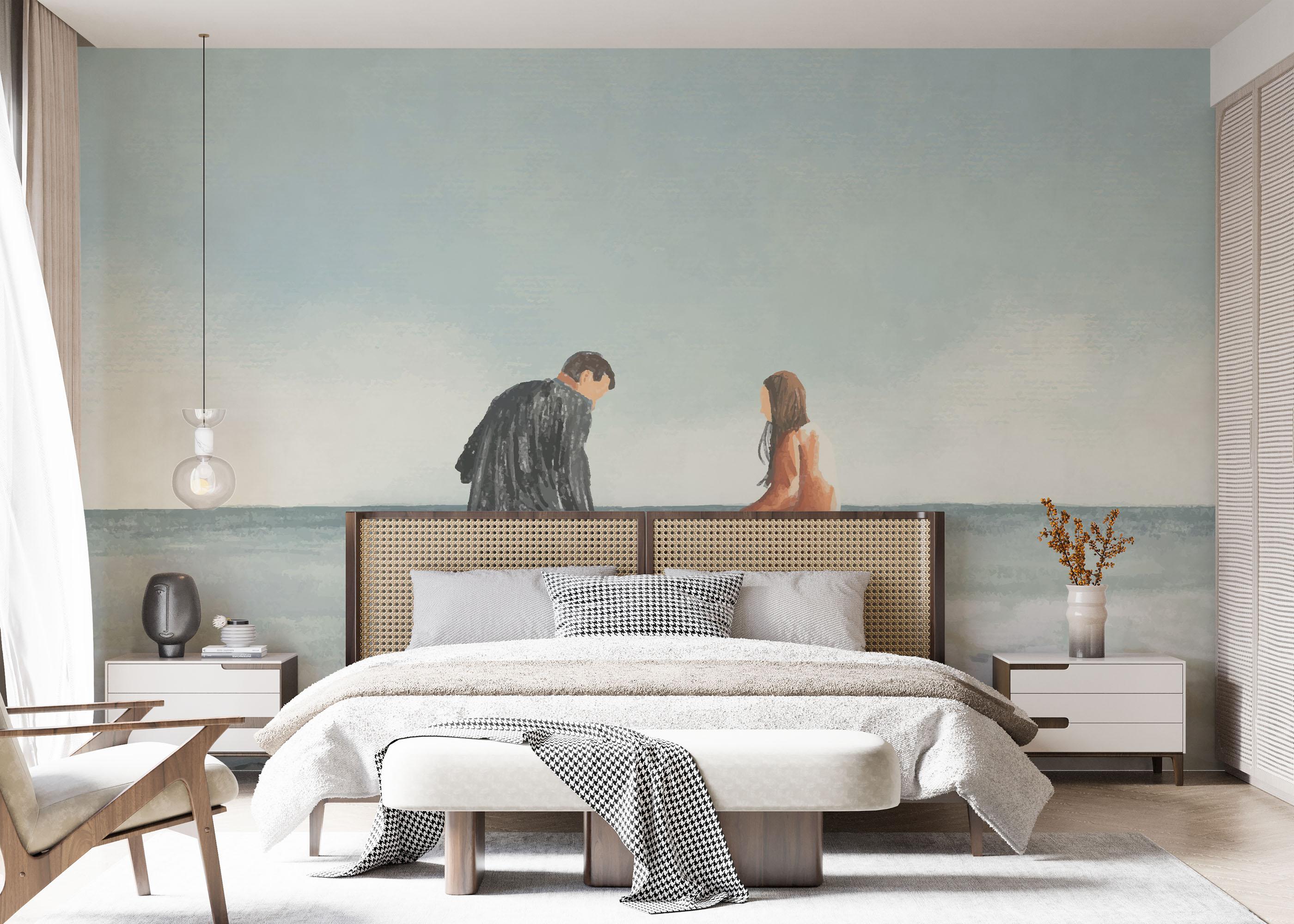 Fototapete Family Beach Art mockup 7