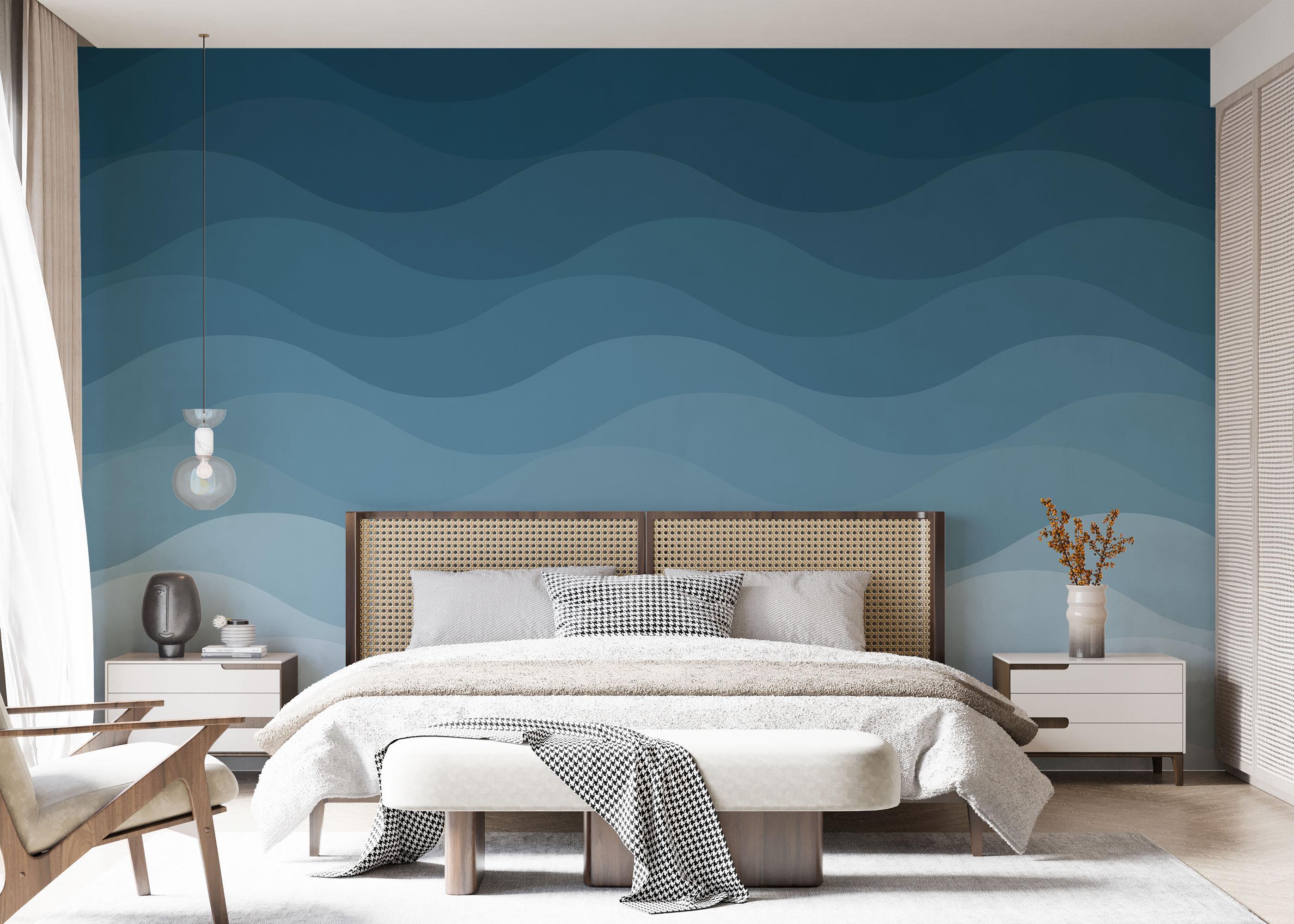 Fototapete Minimalistic Wave mockup 7