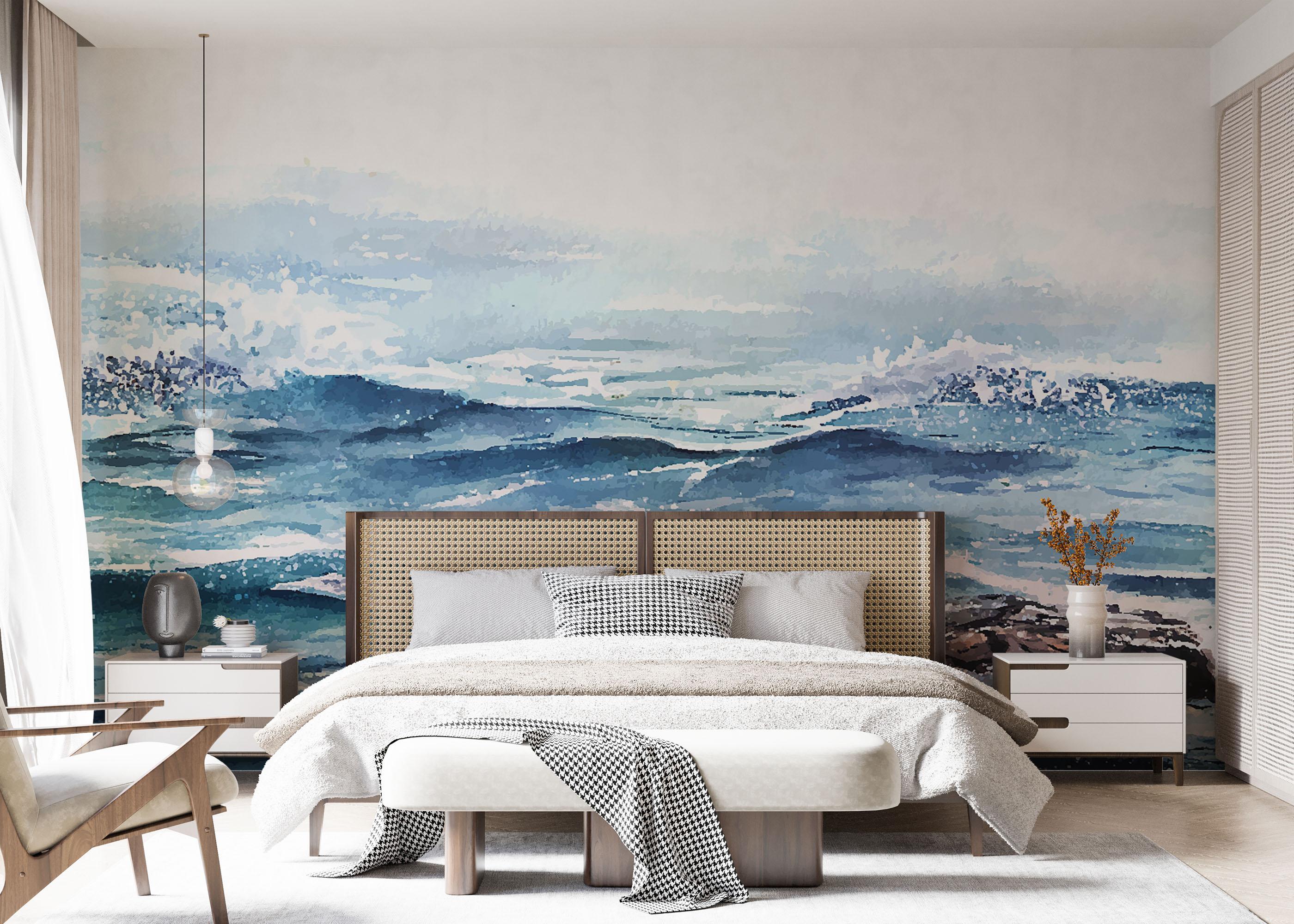 Fototapete Ocean Rock Wave mockup 7