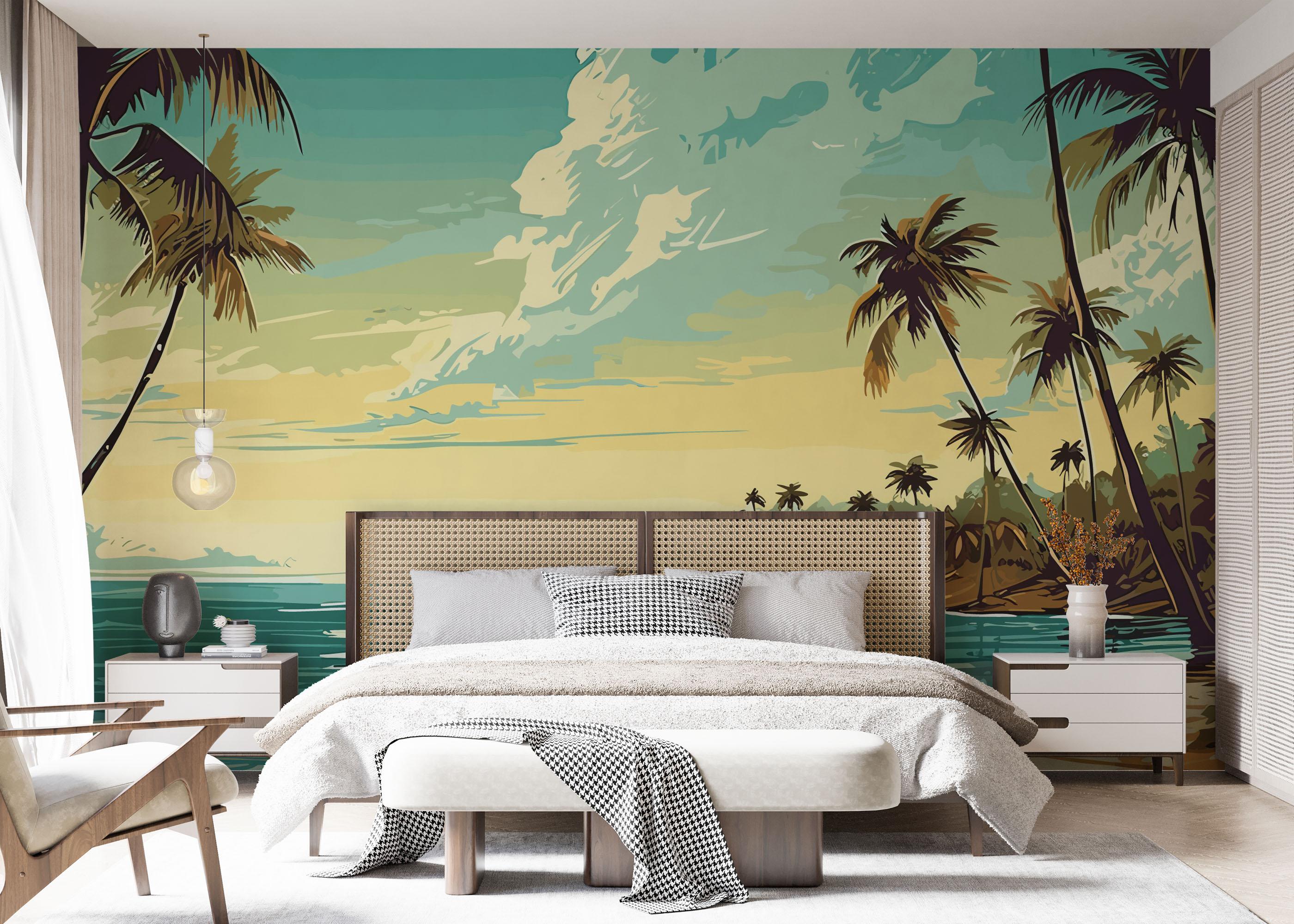 Fototapete Pretty Cloud Beach mockup 7