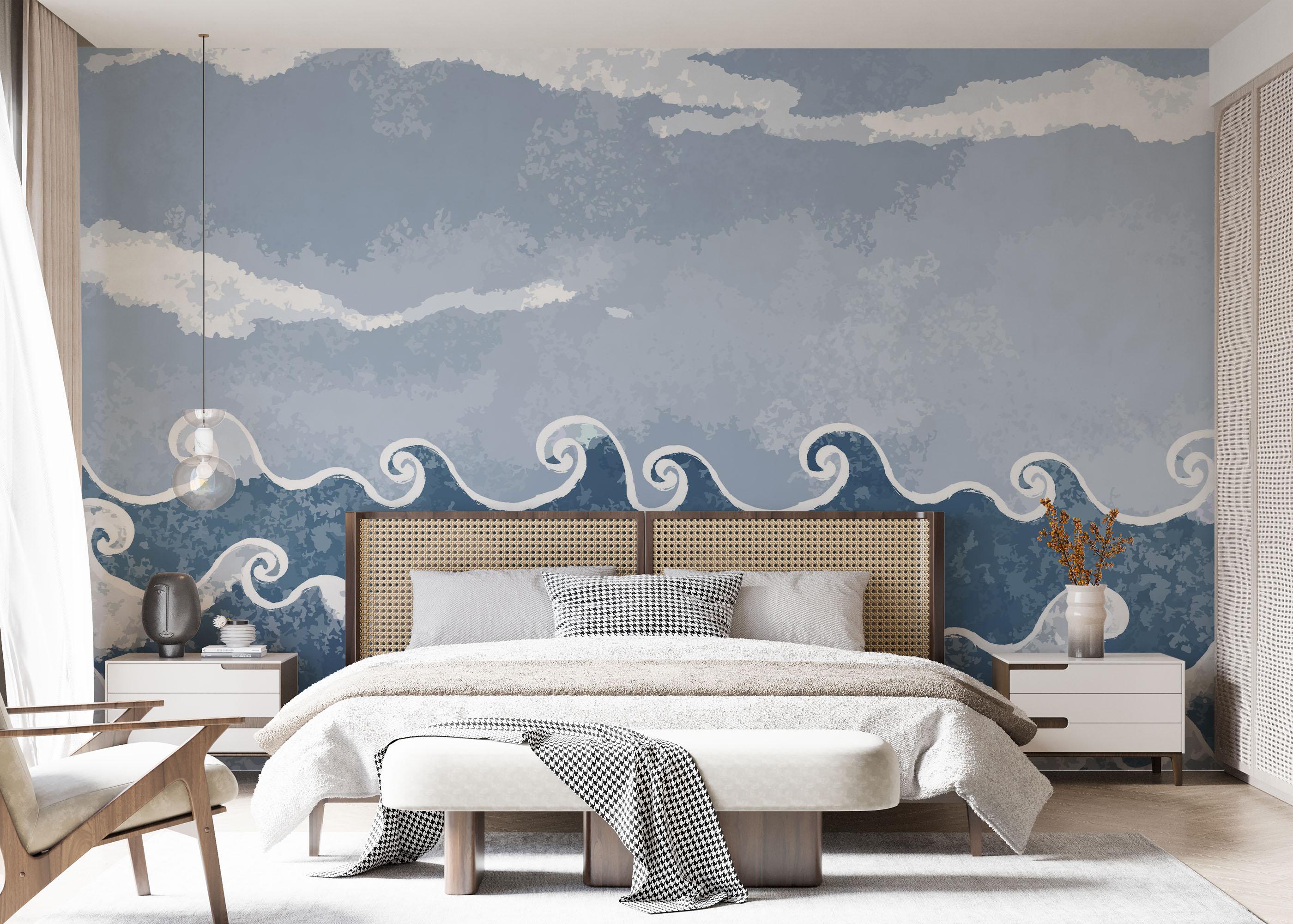 Fototapete Spiral Wave Art mockup 7