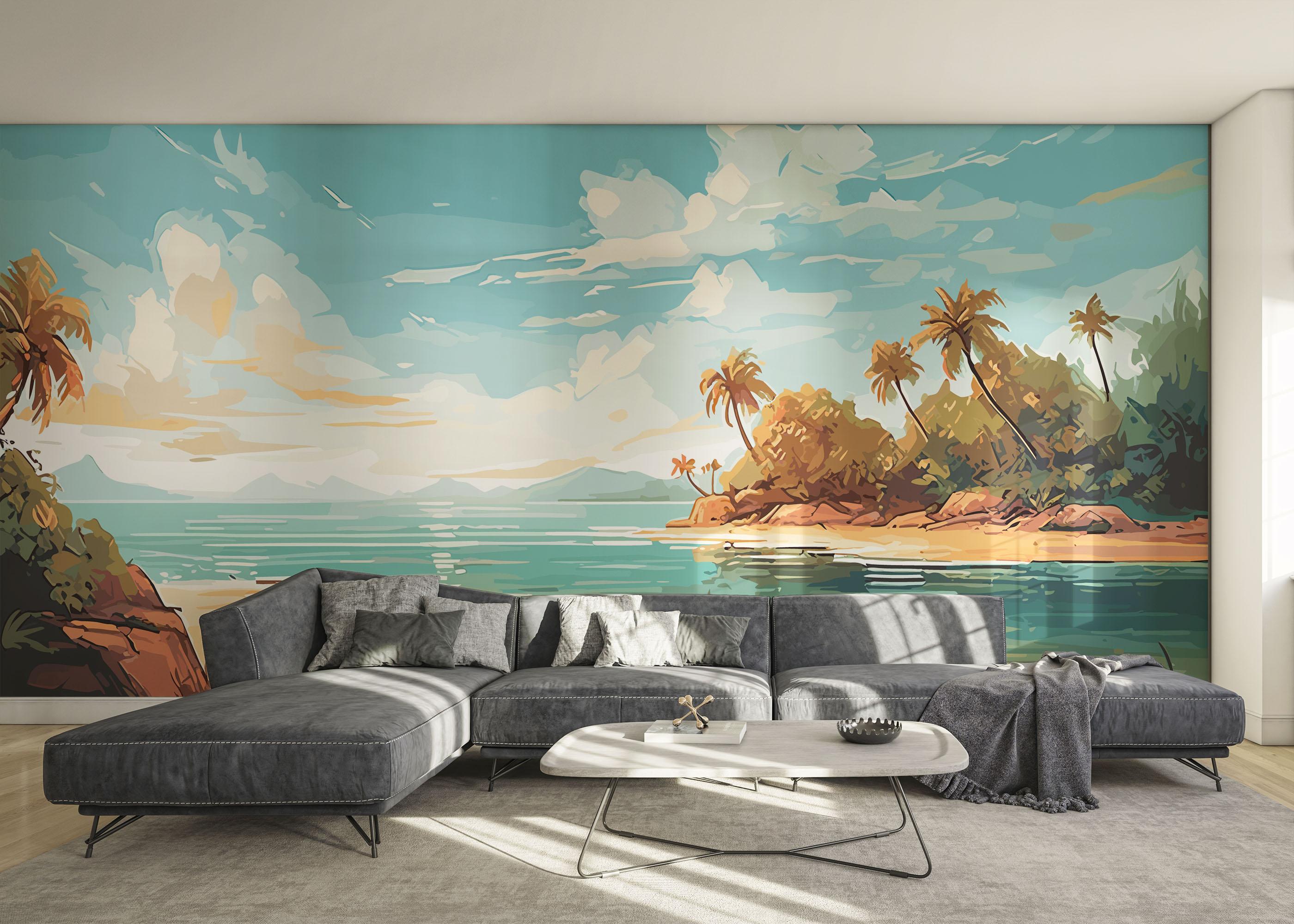 Fototapete Exotic Beach mockup 0