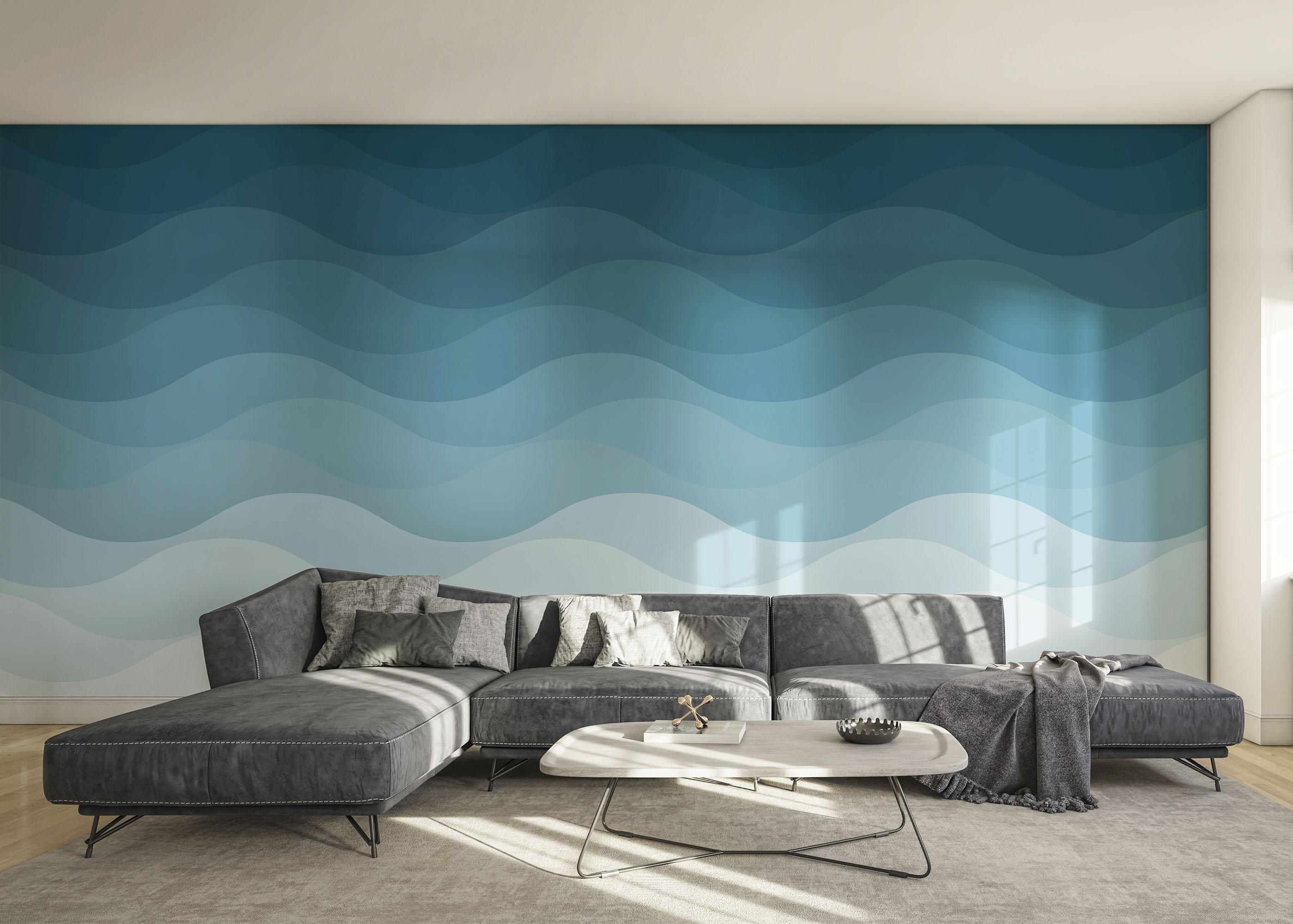 Fototapete Minimalistic Wave mockup 0