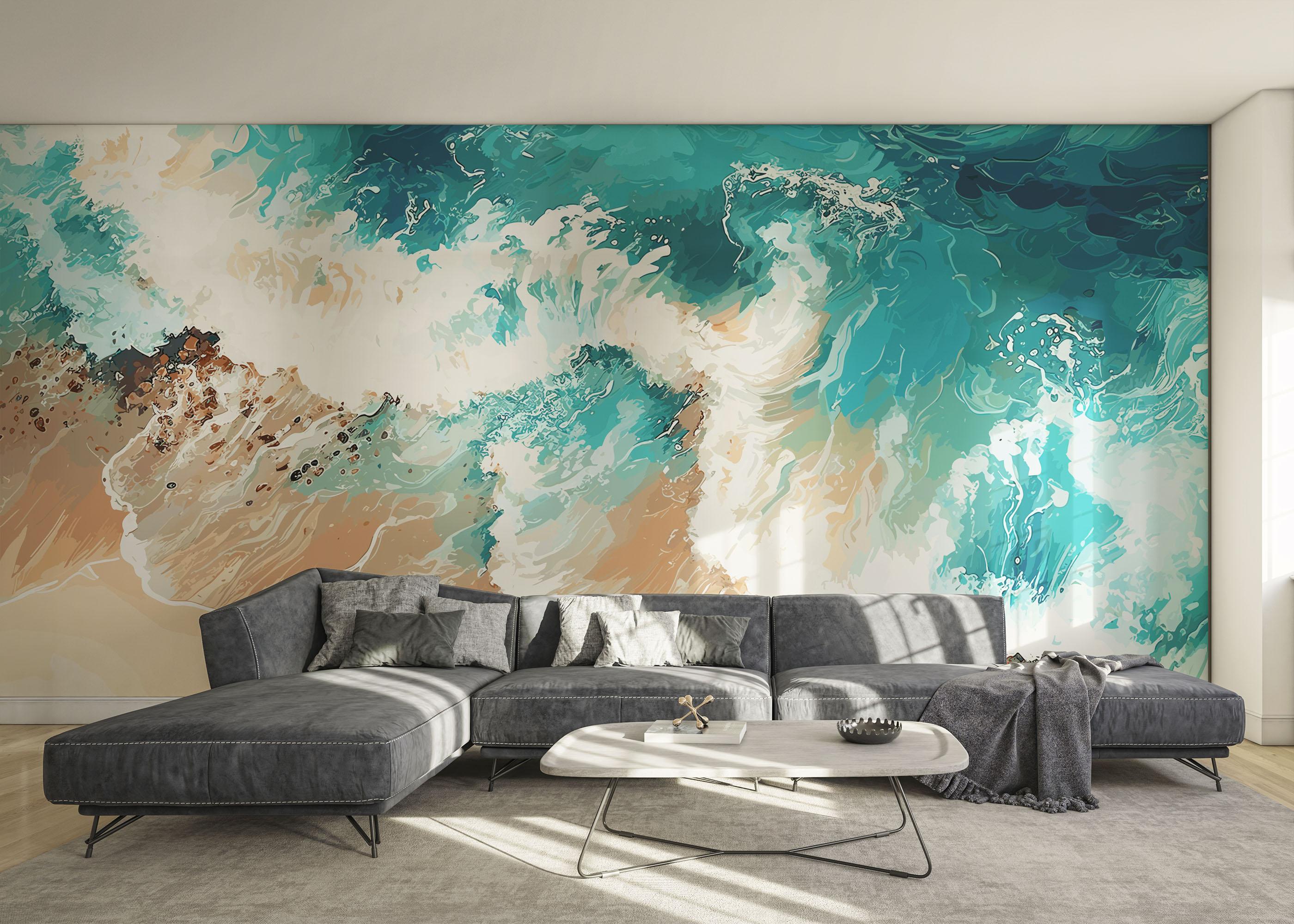 Fototapete Pretty Sand Wave mockup 0