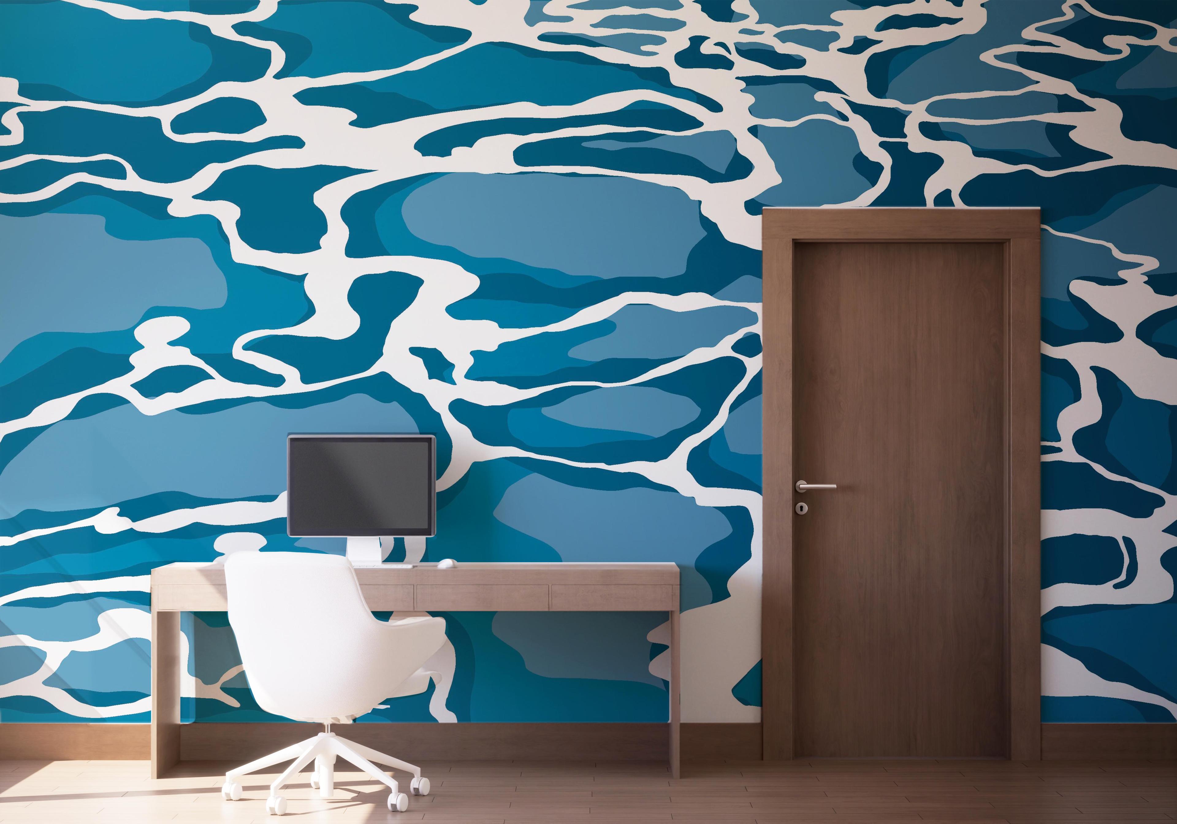 Fototapete Blue Water Art mockup 1