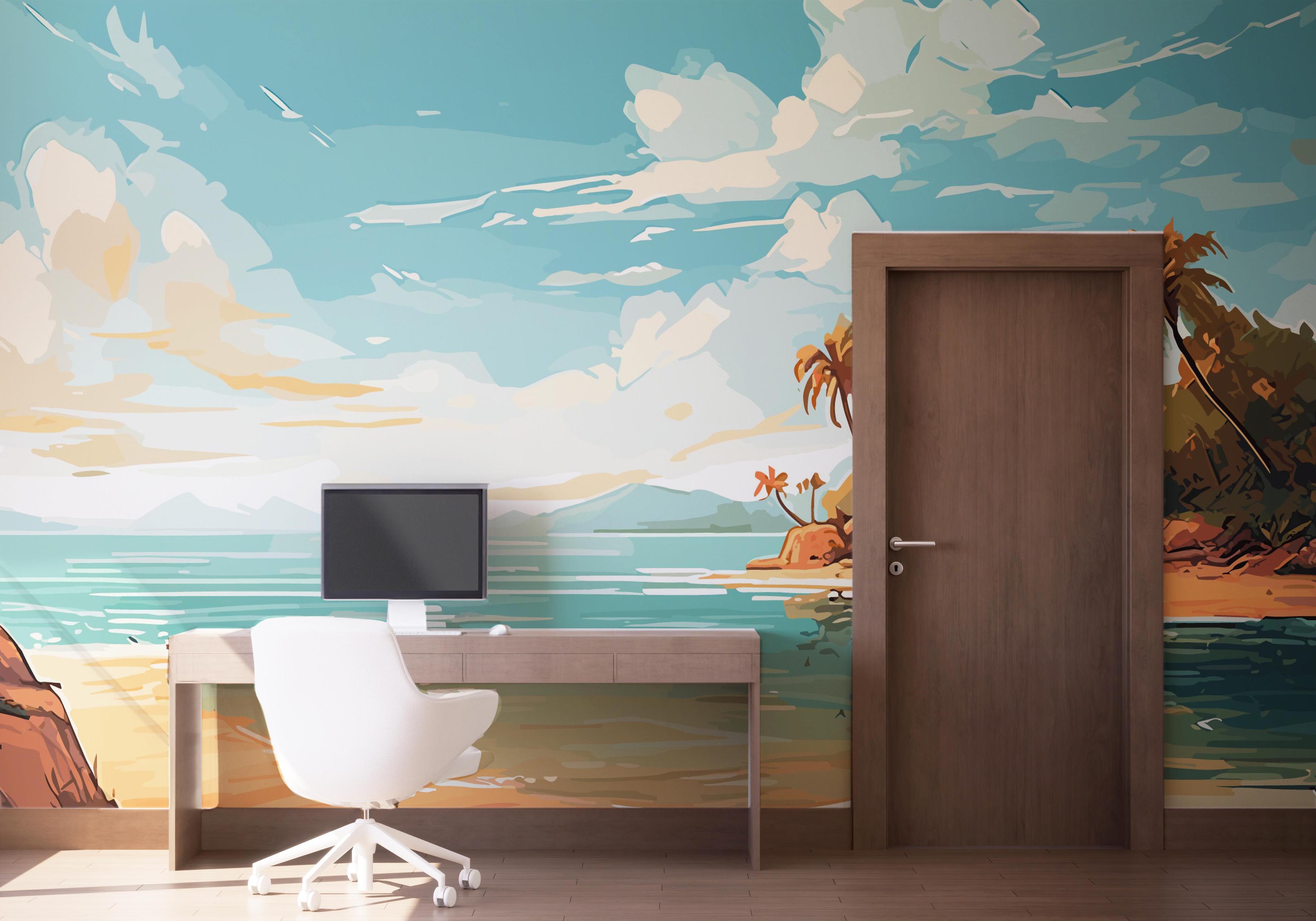 Fototapete Exotic Beach mockup 1