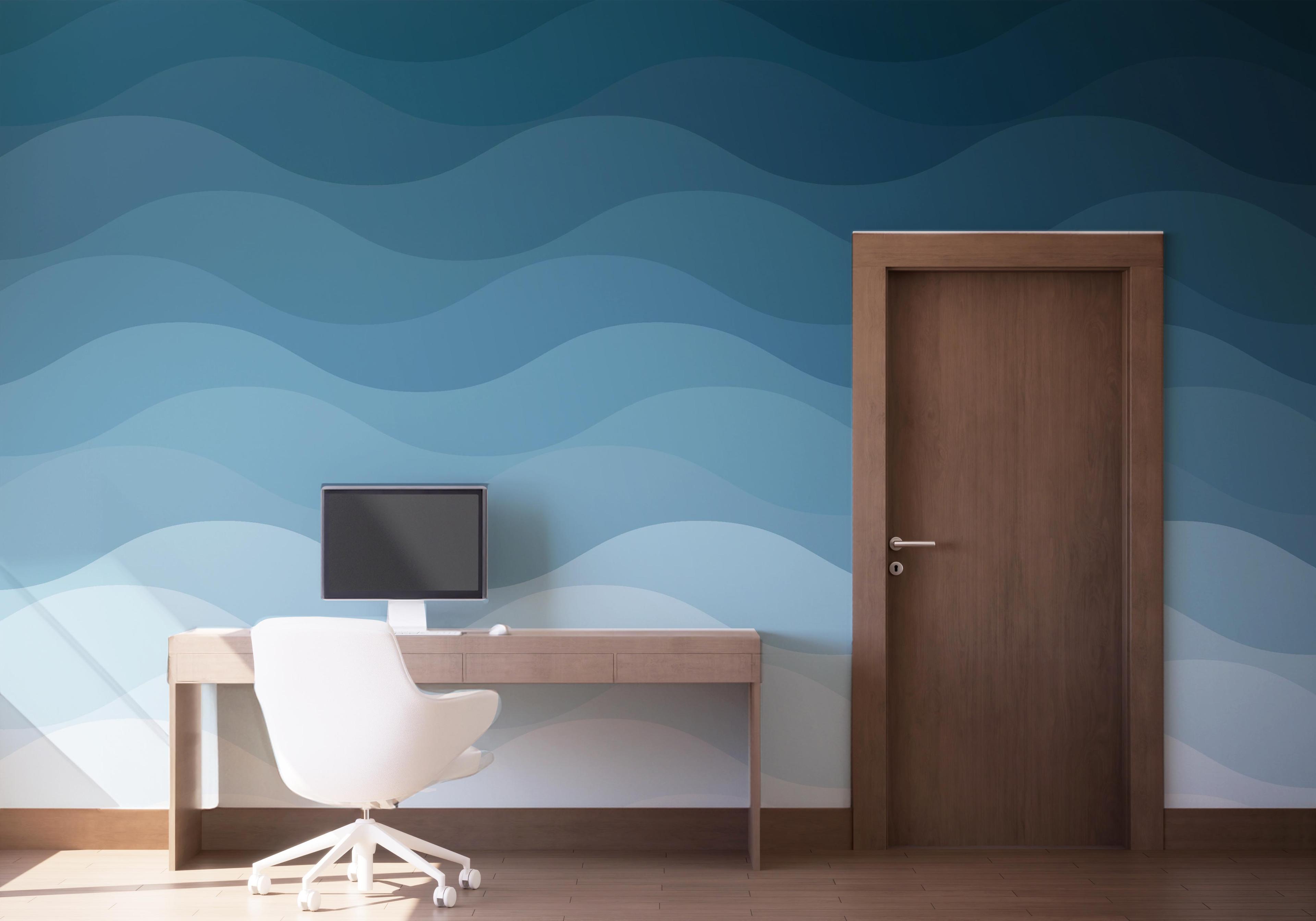Fototapete Minimalistic Wave mockup 1
