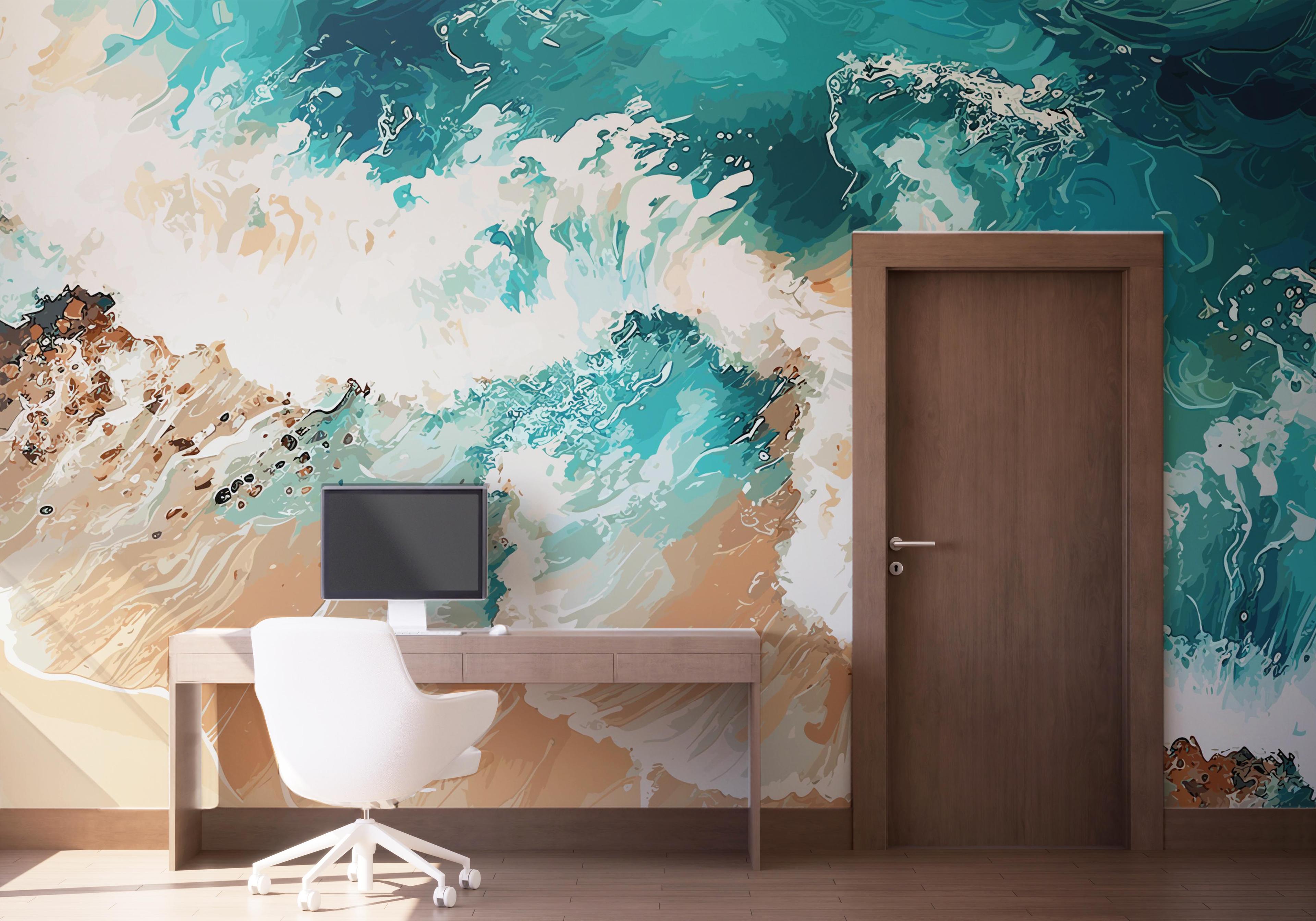 Fototapete Pretty Sand Wave mockup 1