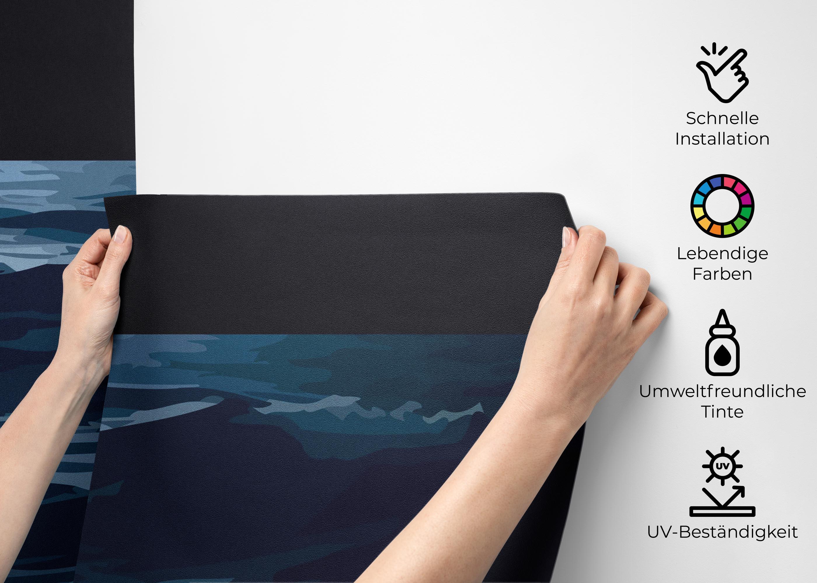 Fototapete Atlantic Ocean Night mockup 2