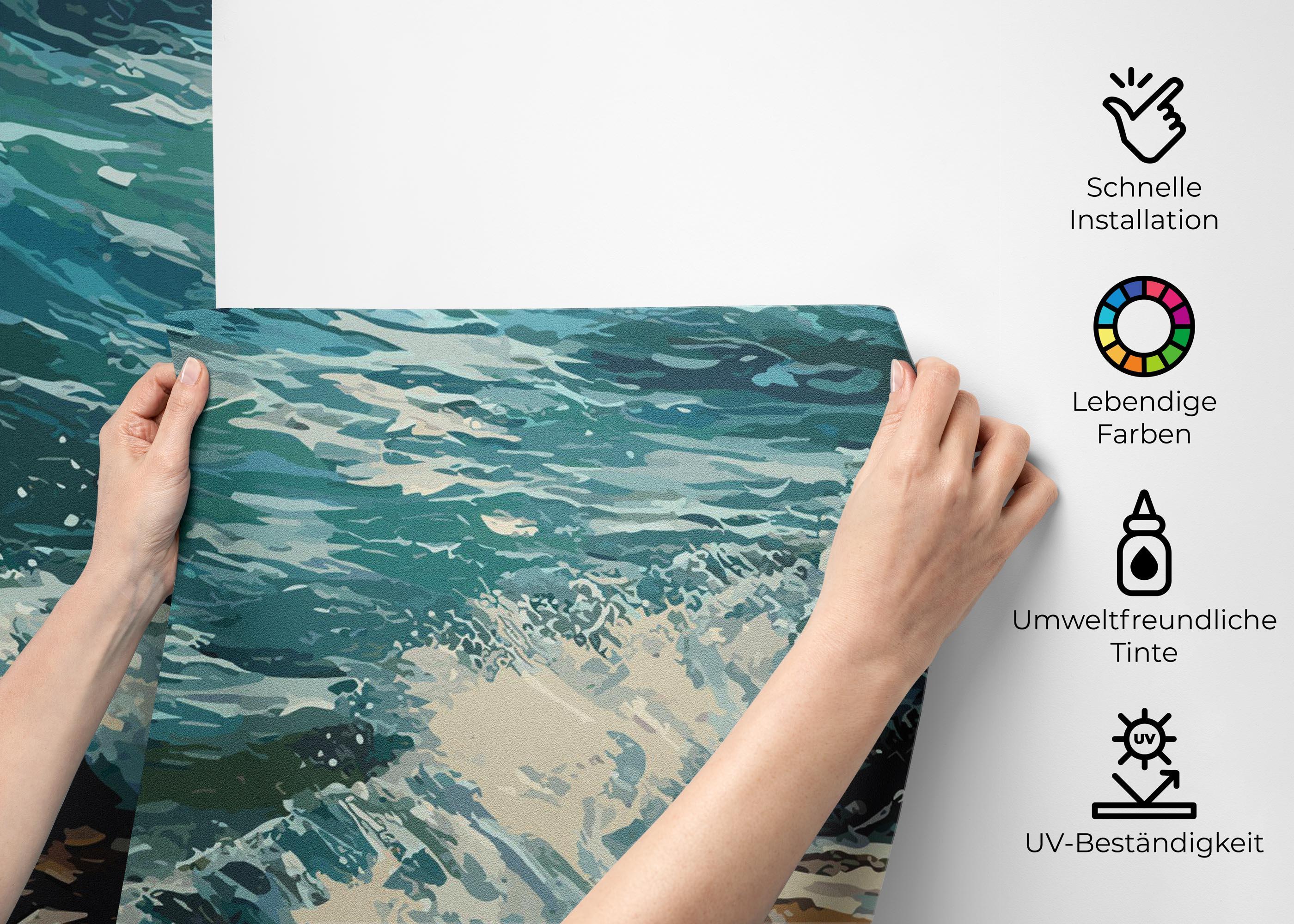 Fototapete Beach Sand Wave mockup 2